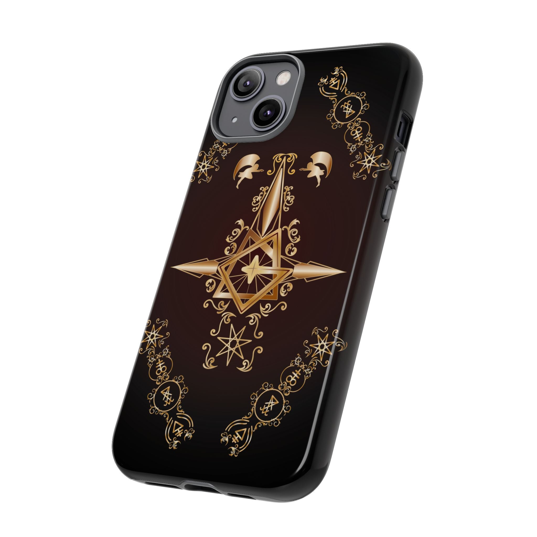 Iphone Ecclesiarch Sigil Black Red and Gold Ceremonial Phone Case