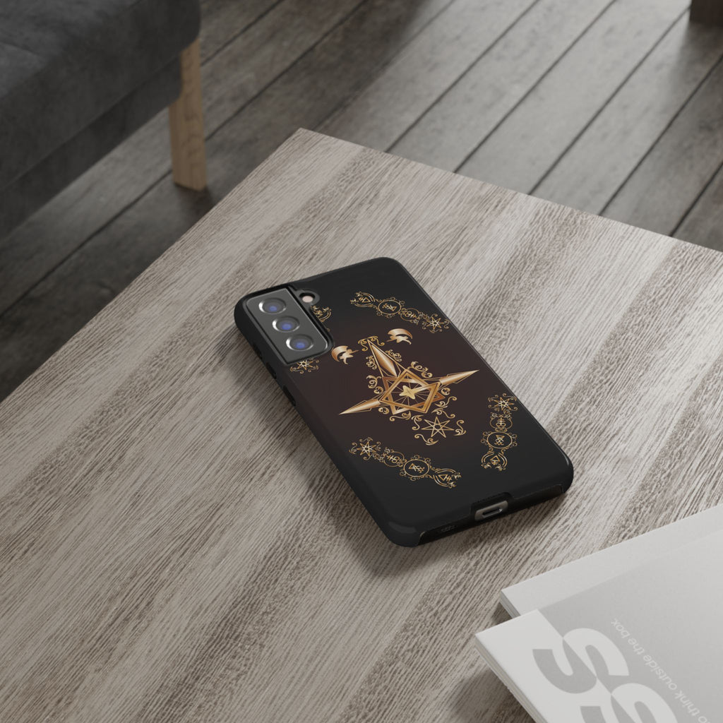 Android Ecclesiarch Sigil Black Red and Gold Ceremonial Phone Case