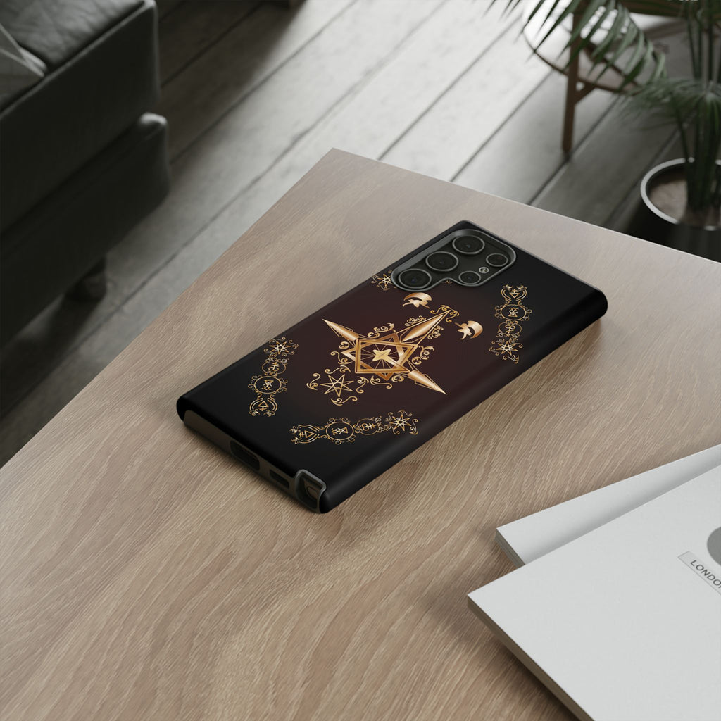 Android Ecclesiarch Sigil Black Red and Gold Ceremonial Phone Case