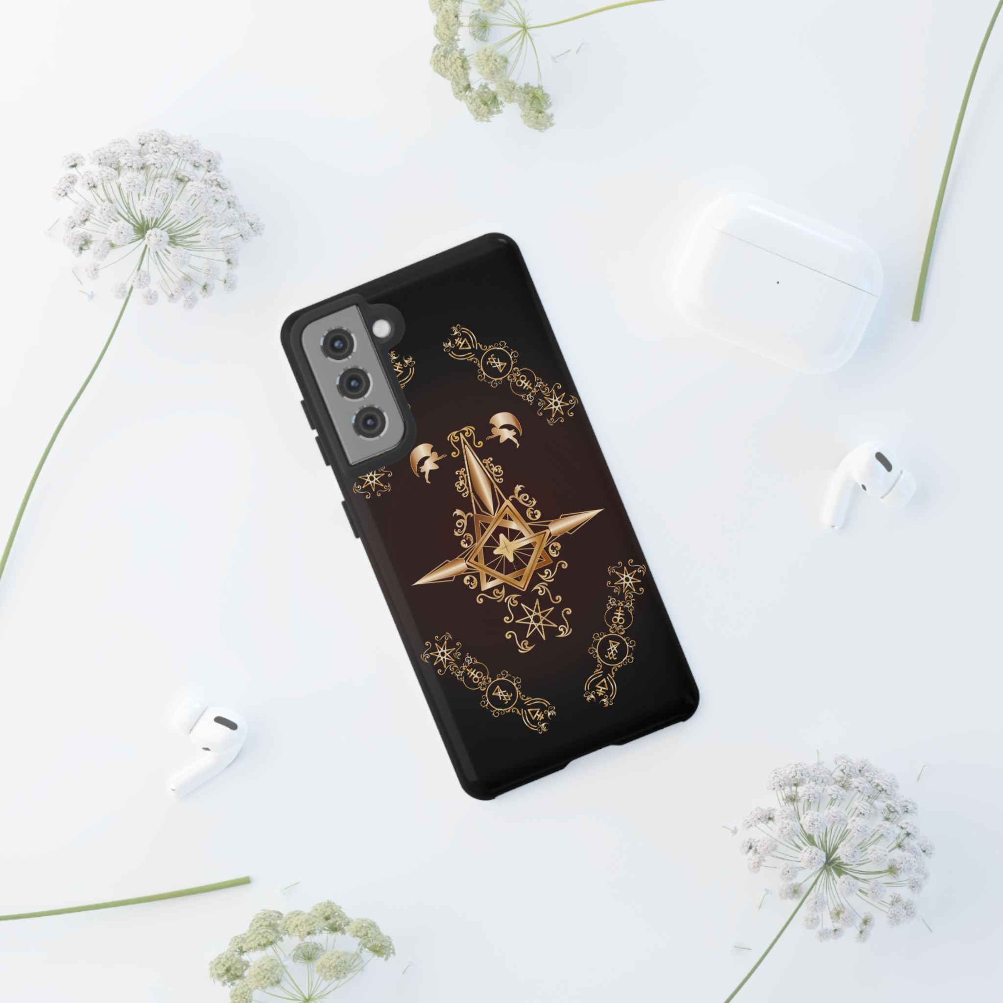Android Ecclesiarch Sigil Black Red and Gold Ceremonial Phone Case