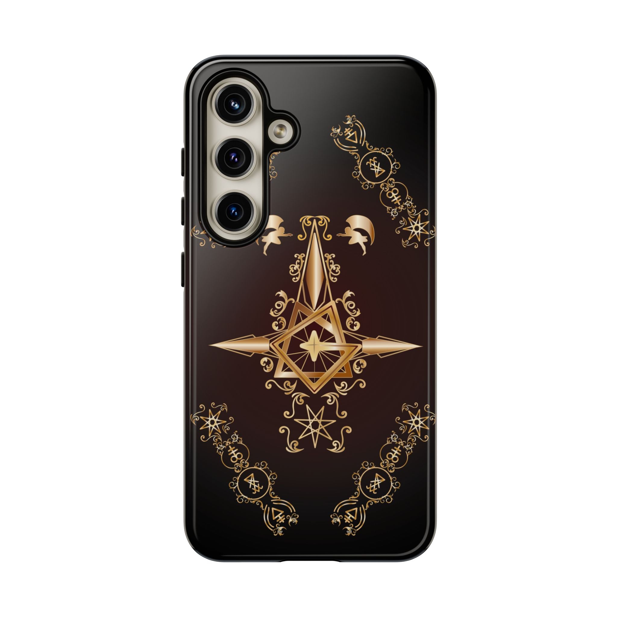 Android Ecclesiarch Sigil Black Red and Gold Ceremonial Phone Case