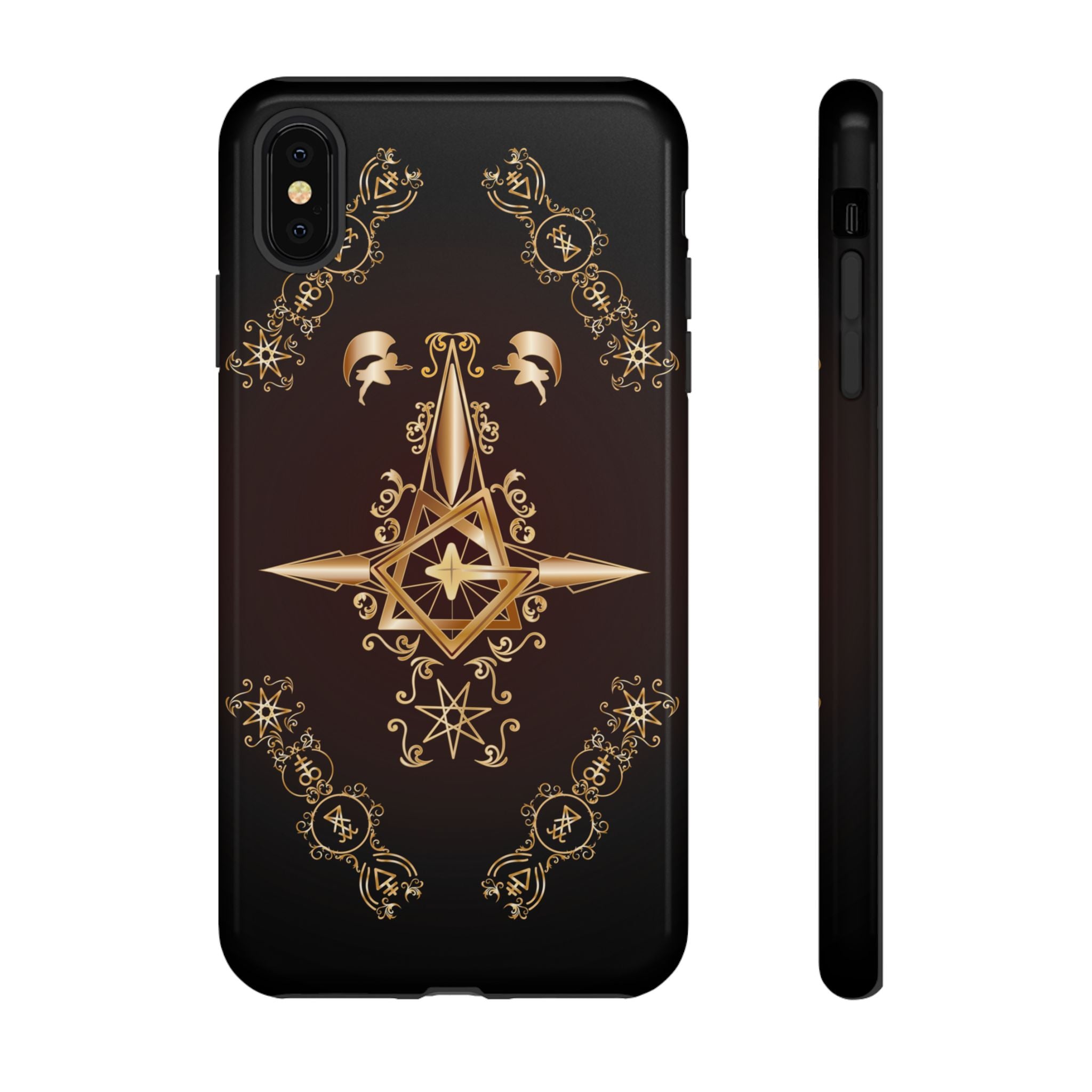 Iphone Ecclesiarch Sigil Black Red and Gold Ceremonial Phone Case