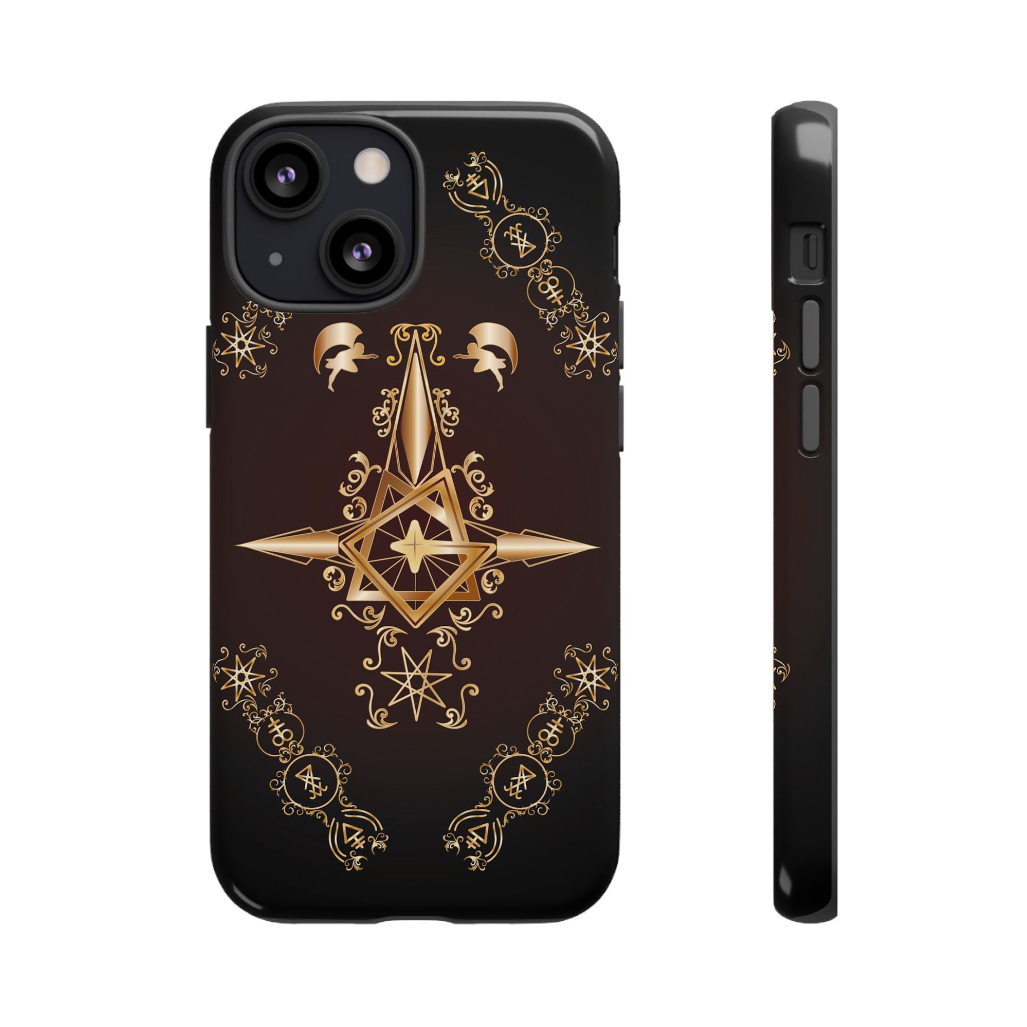 Iphone Ecclesiarch Sigil Black Red and Gold Ceremonial Phone Case