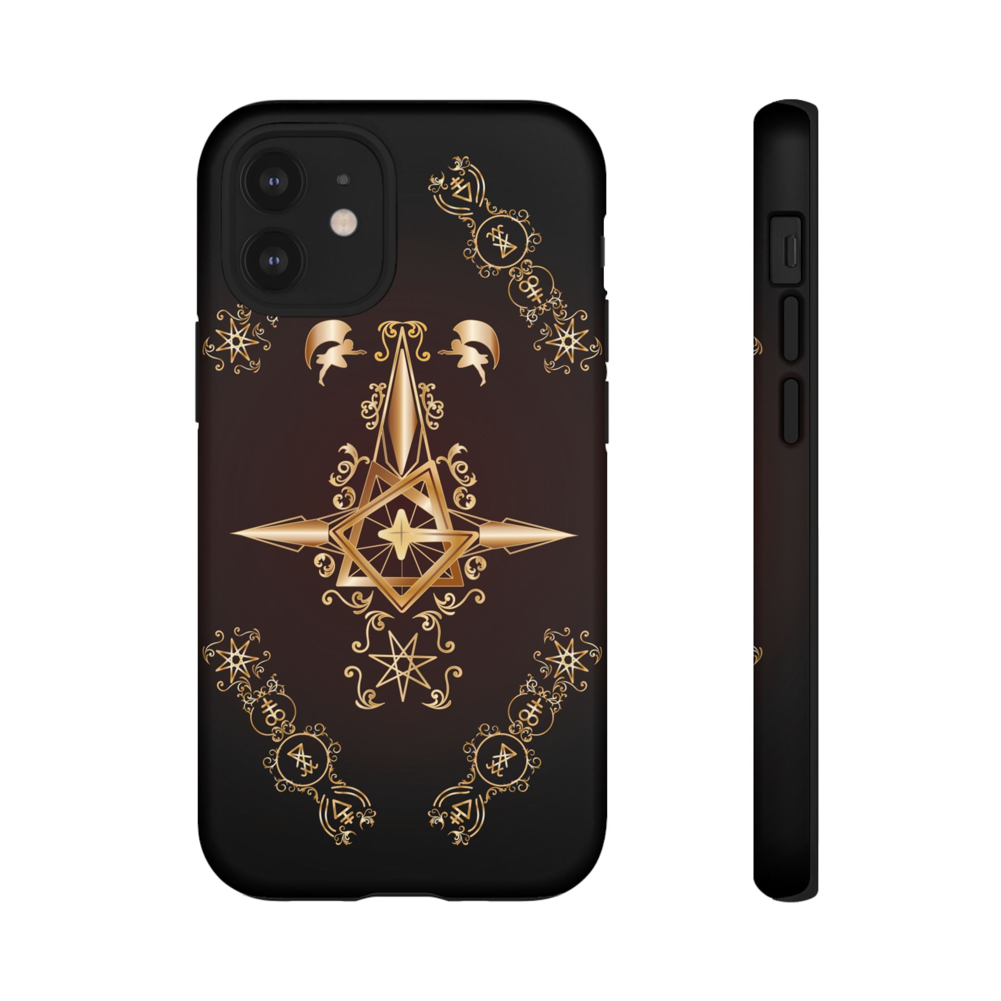 Iphone Ecclesiarch Sigil Black Red and Gold Ceremonial Phone Case