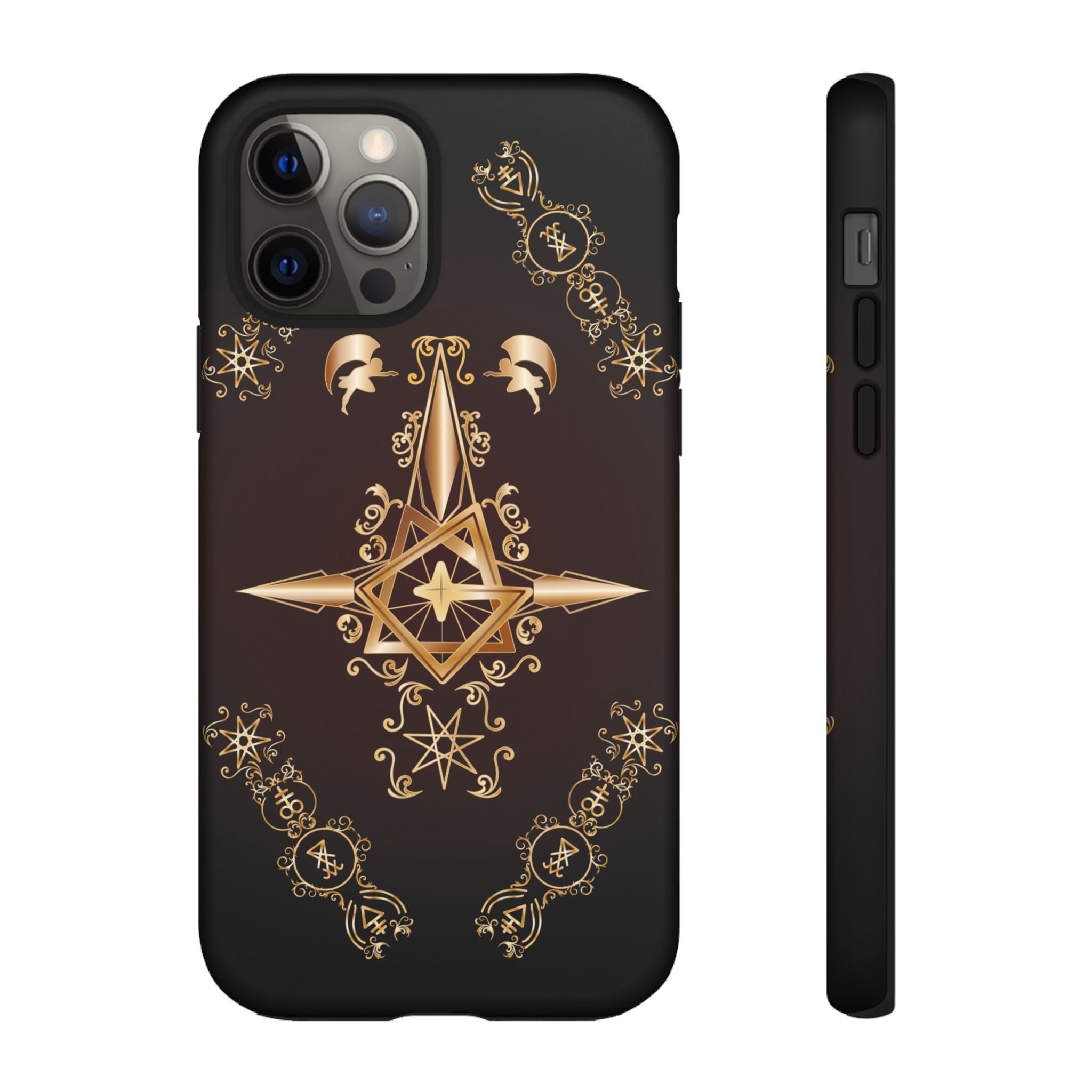 Iphone Ecclesiarch Sigil Black Red and Gold Ceremonial Phone Case