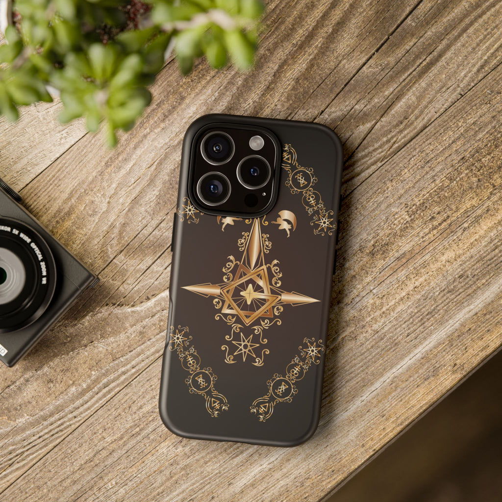 Iphone Ecclesiarch Sigil Black Red and Gold Ceremonial Phone Case