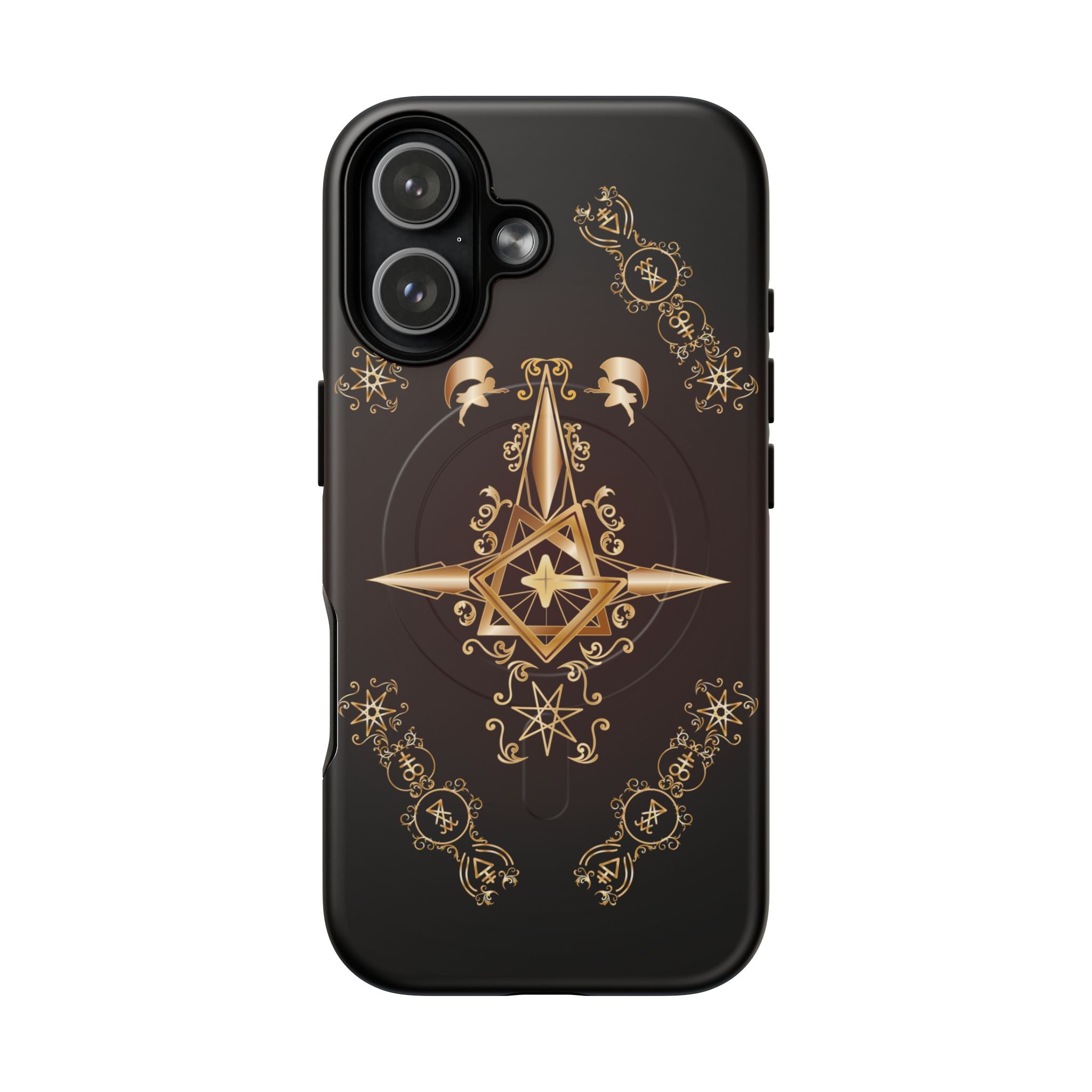 Magnetic Ecclesiarch Sigil Black Red and Gold Ceremonial Phone Case