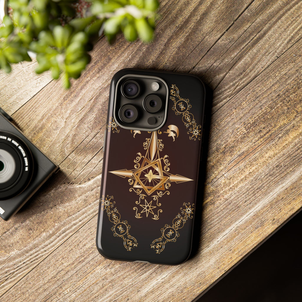 Iphone Ecclesiarch Sigil Black Red and Gold Ceremonial Phone Case