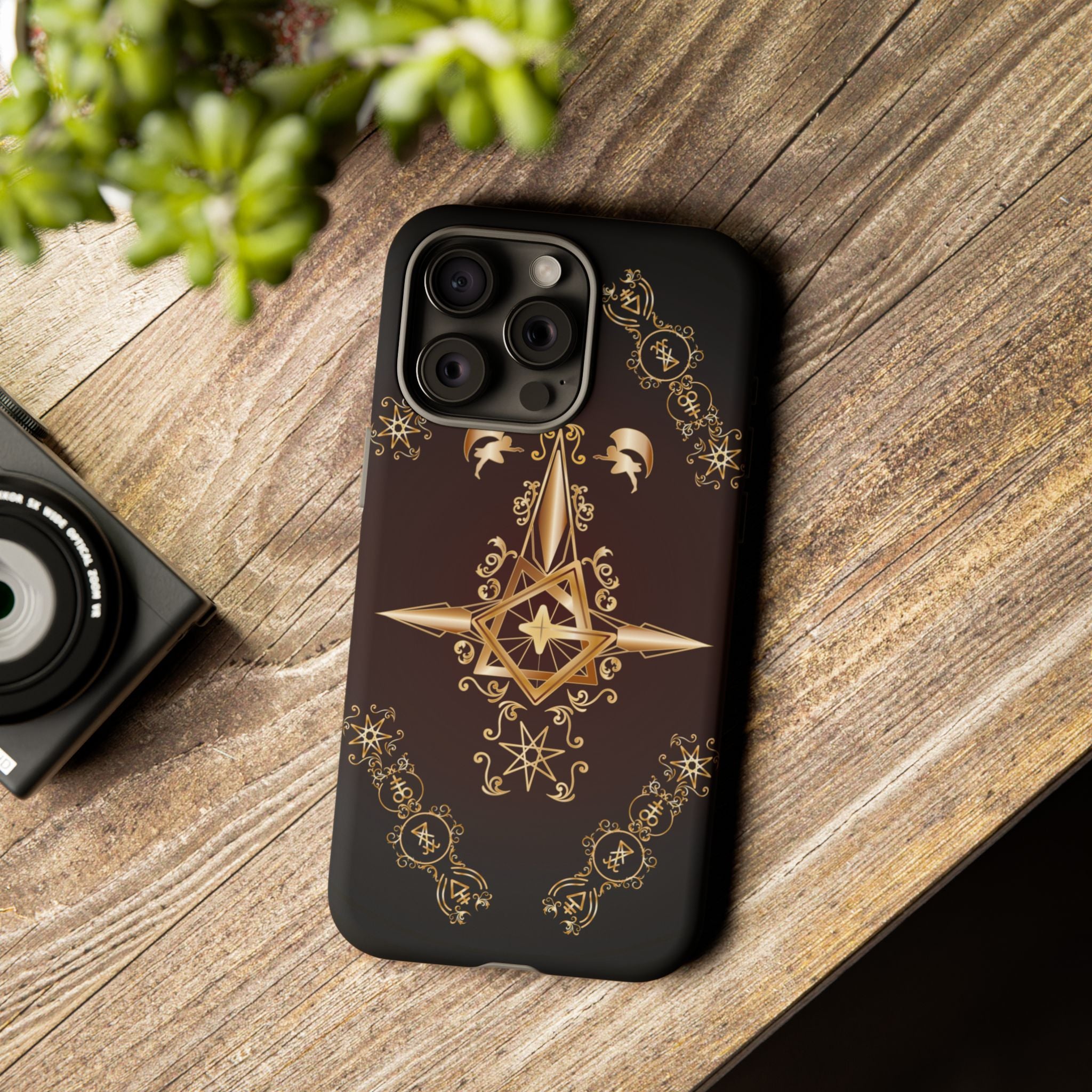 Iphone Ecclesiarch Sigil Black Red and Gold Ceremonial Phone Case