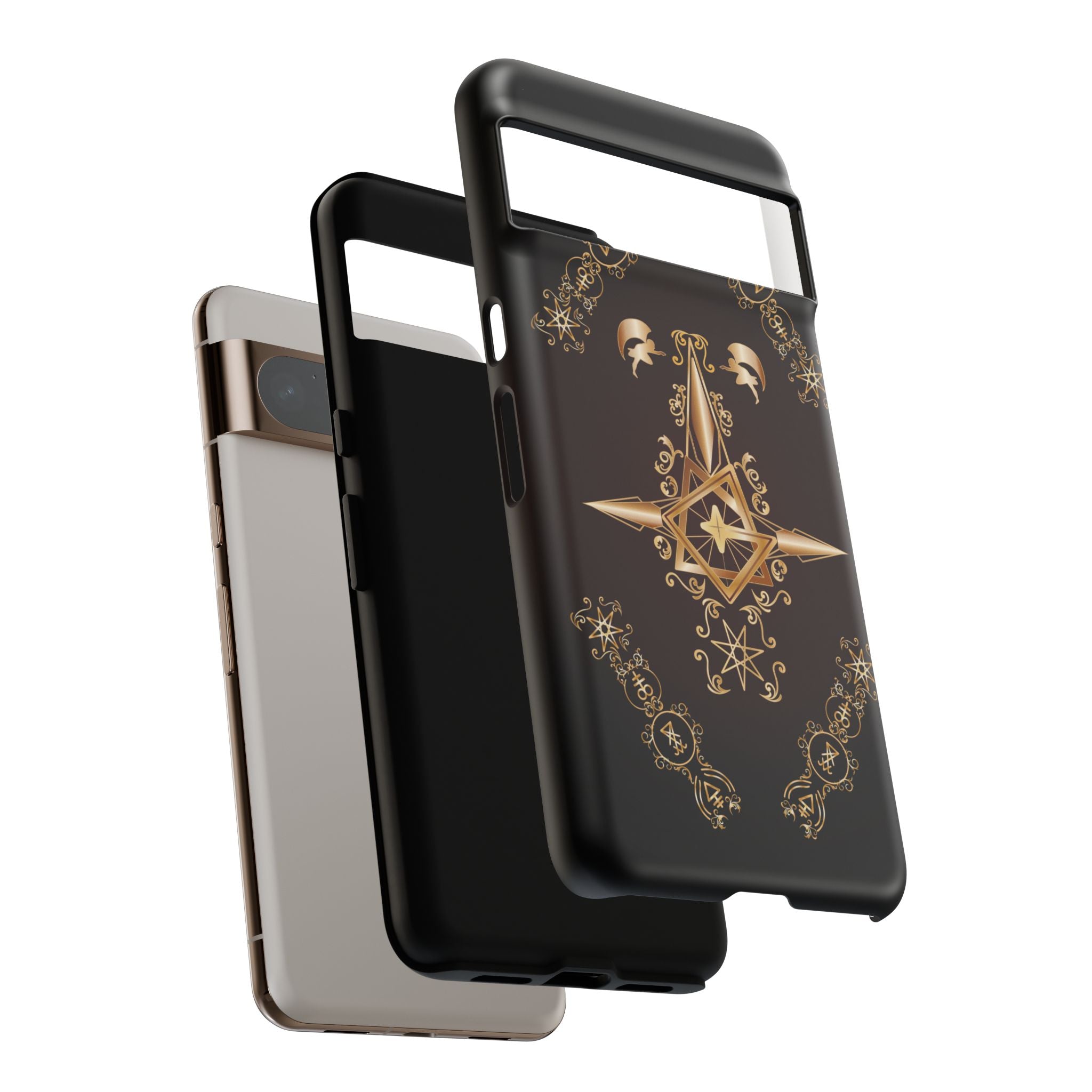 Android Ecclesiarch Sigil Black Red and Gold Ceremonial Phone Case