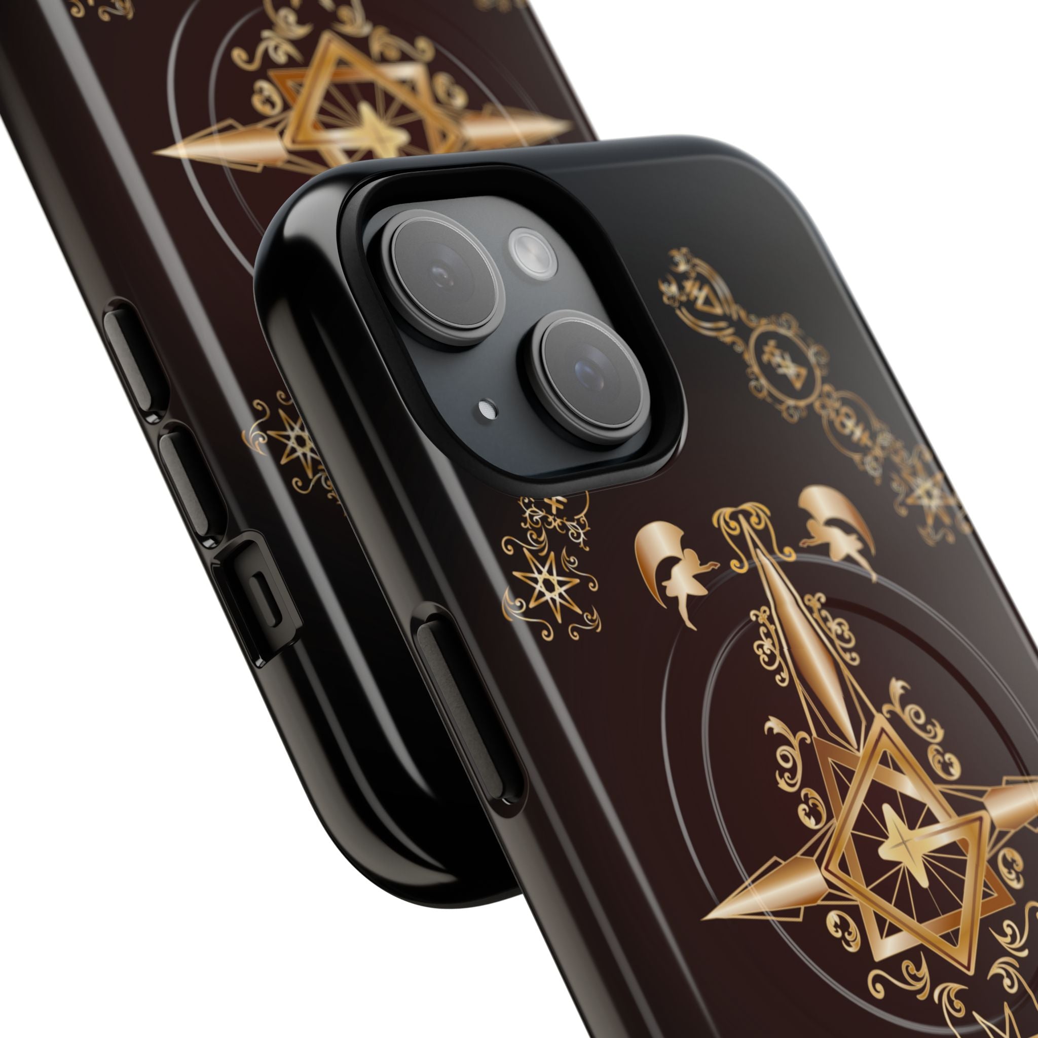 Magnetic Ecclesiarch Sigil Black Red and Gold Ceremonial Phone Case