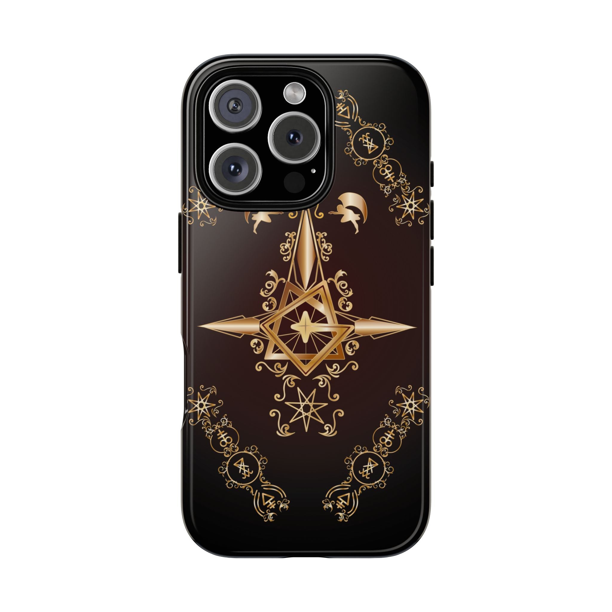 Iphone Ecclesiarch Sigil Black Red and Gold Ceremonial Phone Case