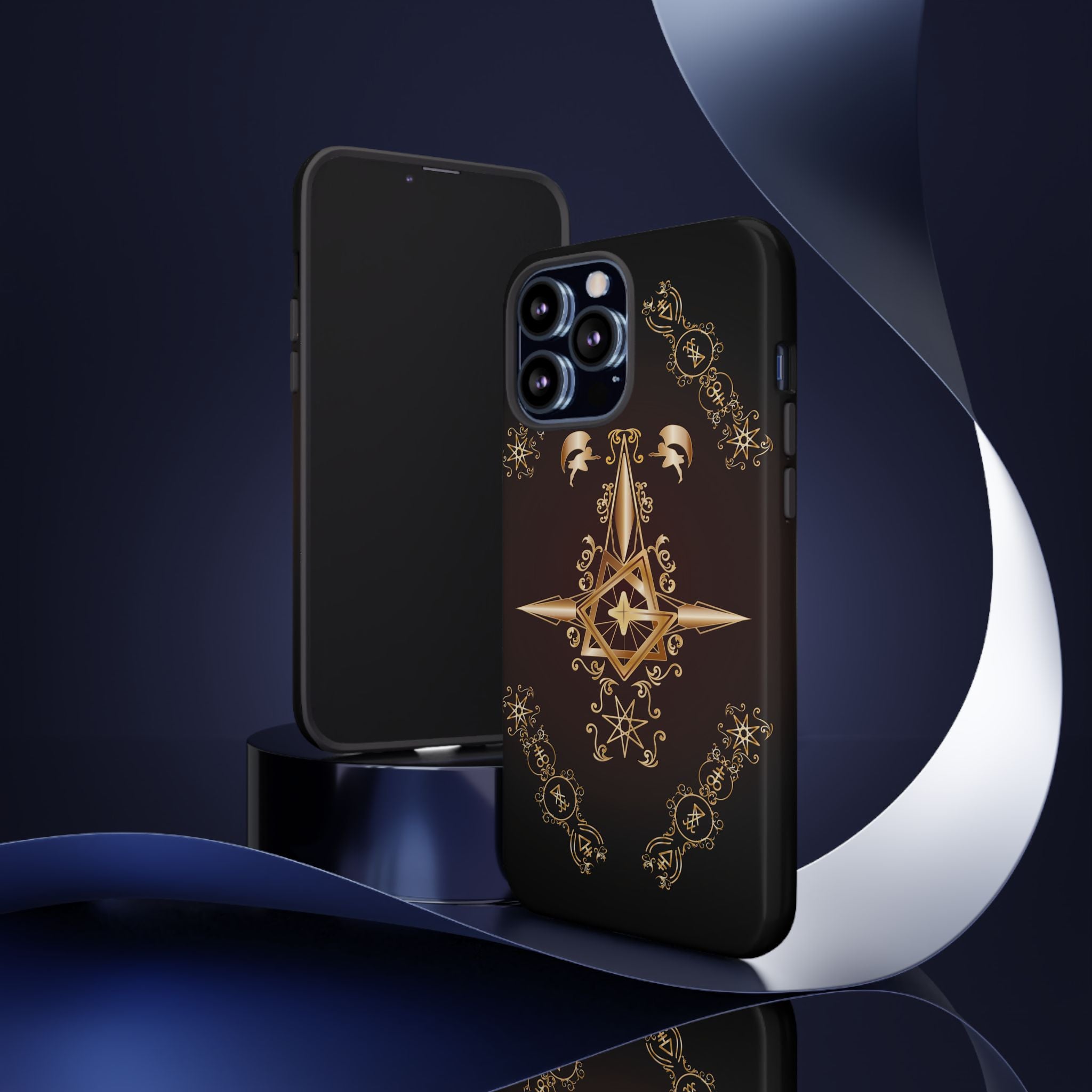 Iphone Ecclesiarch Sigil Black Red and Gold Ceremonial Phone Case