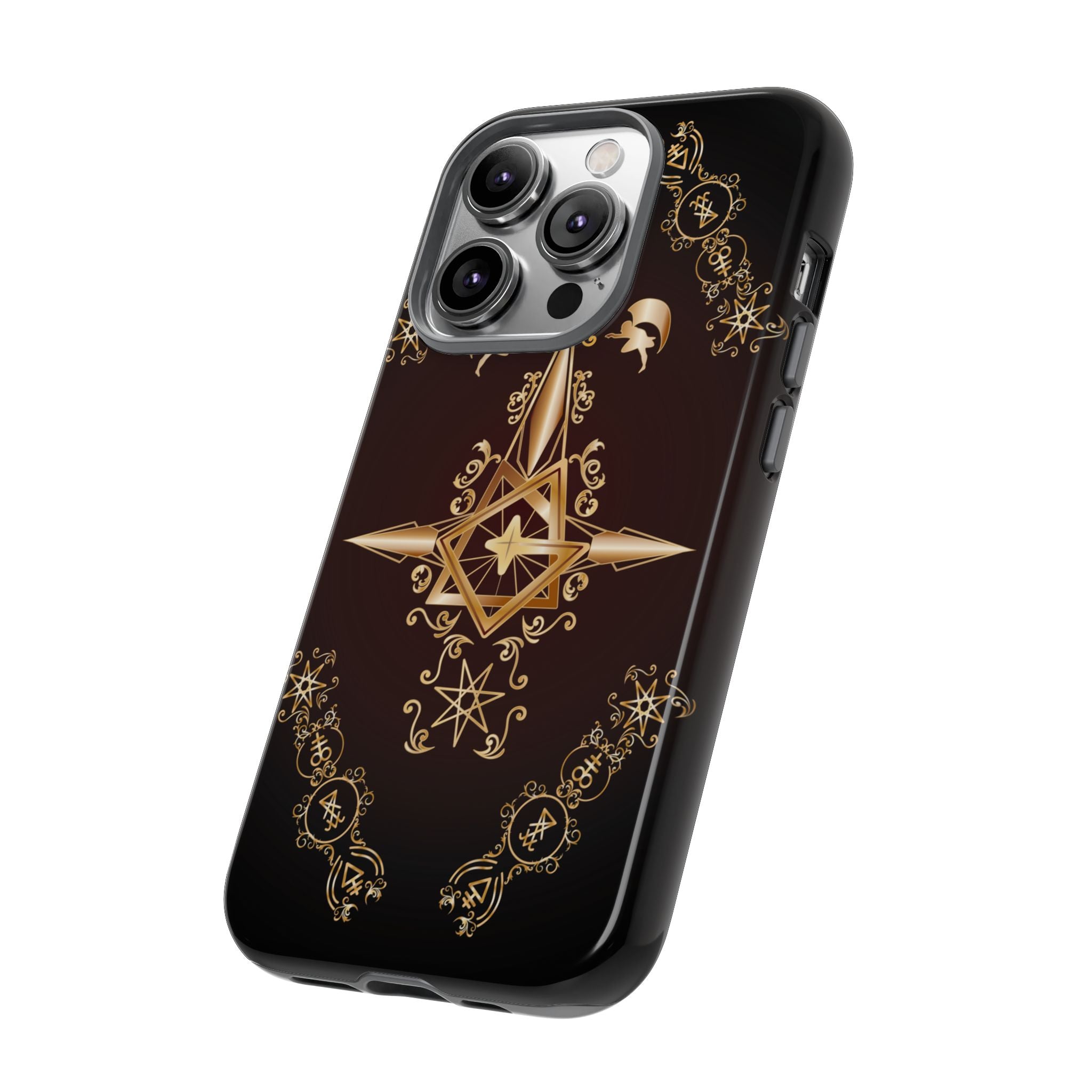 Iphone Ecclesiarch Sigil Black Red and Gold Ceremonial Phone Case