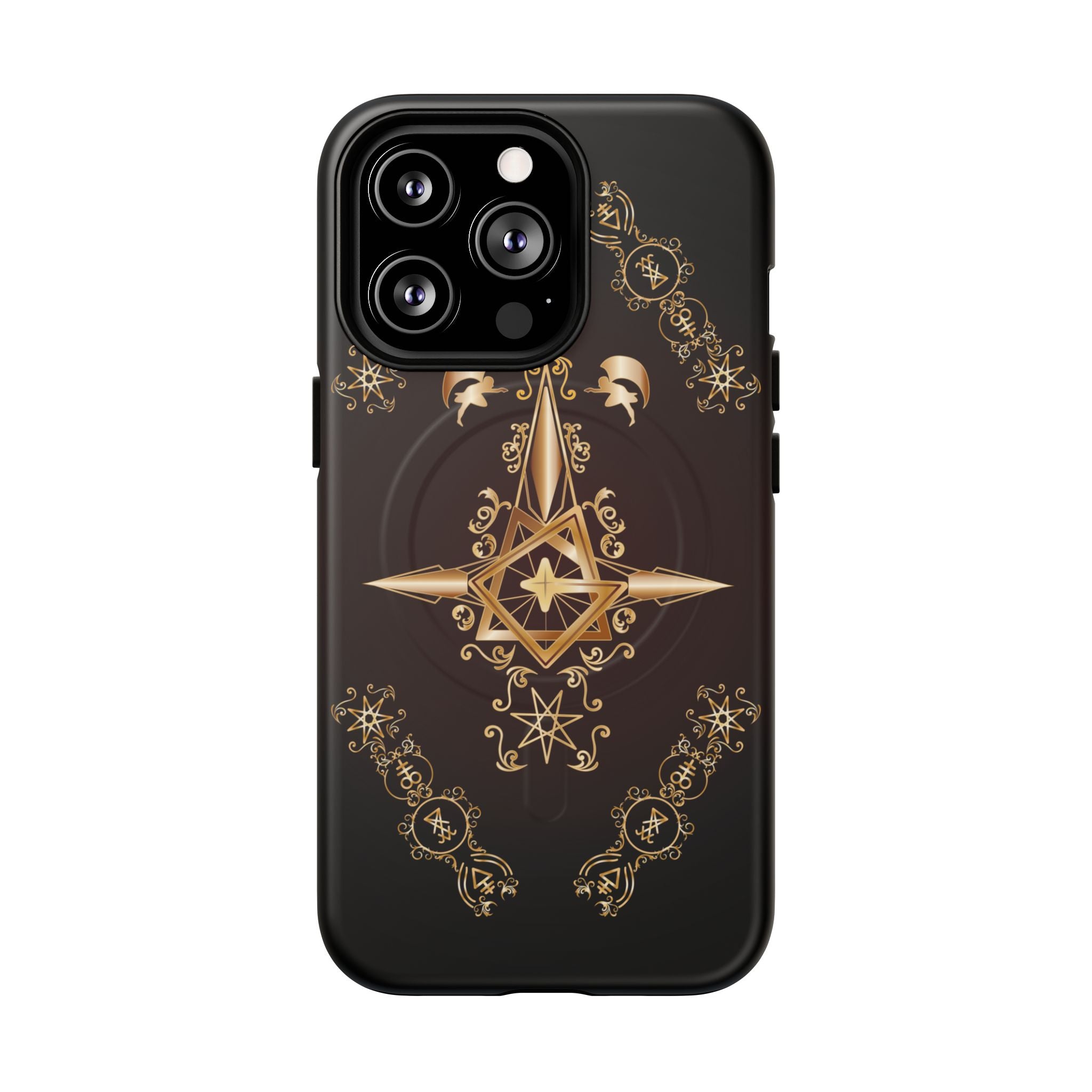 Magnetic Ecclesiarch Sigil Black Red and Gold Ceremonial Phone Case