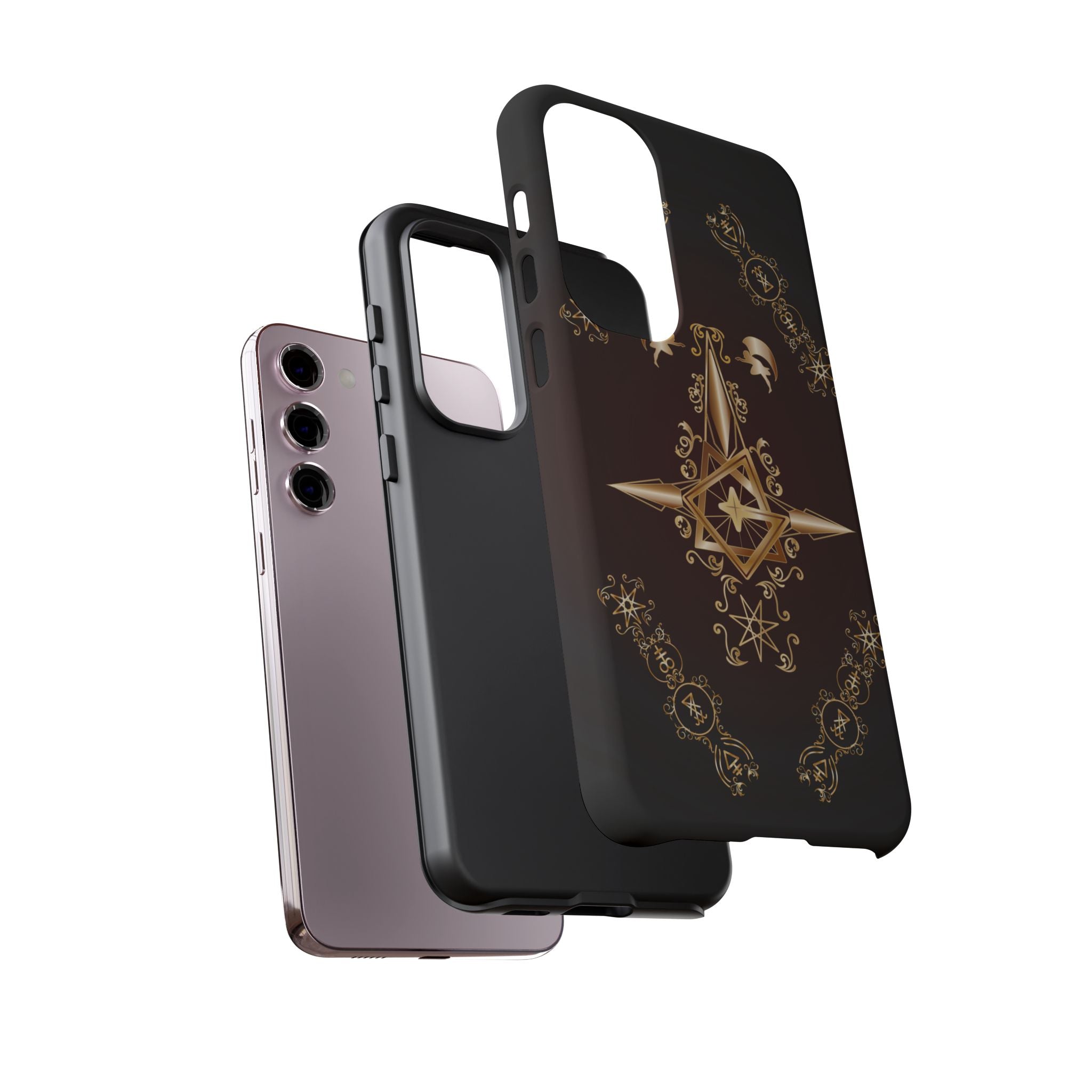 Android Ecclesiarch Sigil Black Red and Gold Ceremonial Phone Case