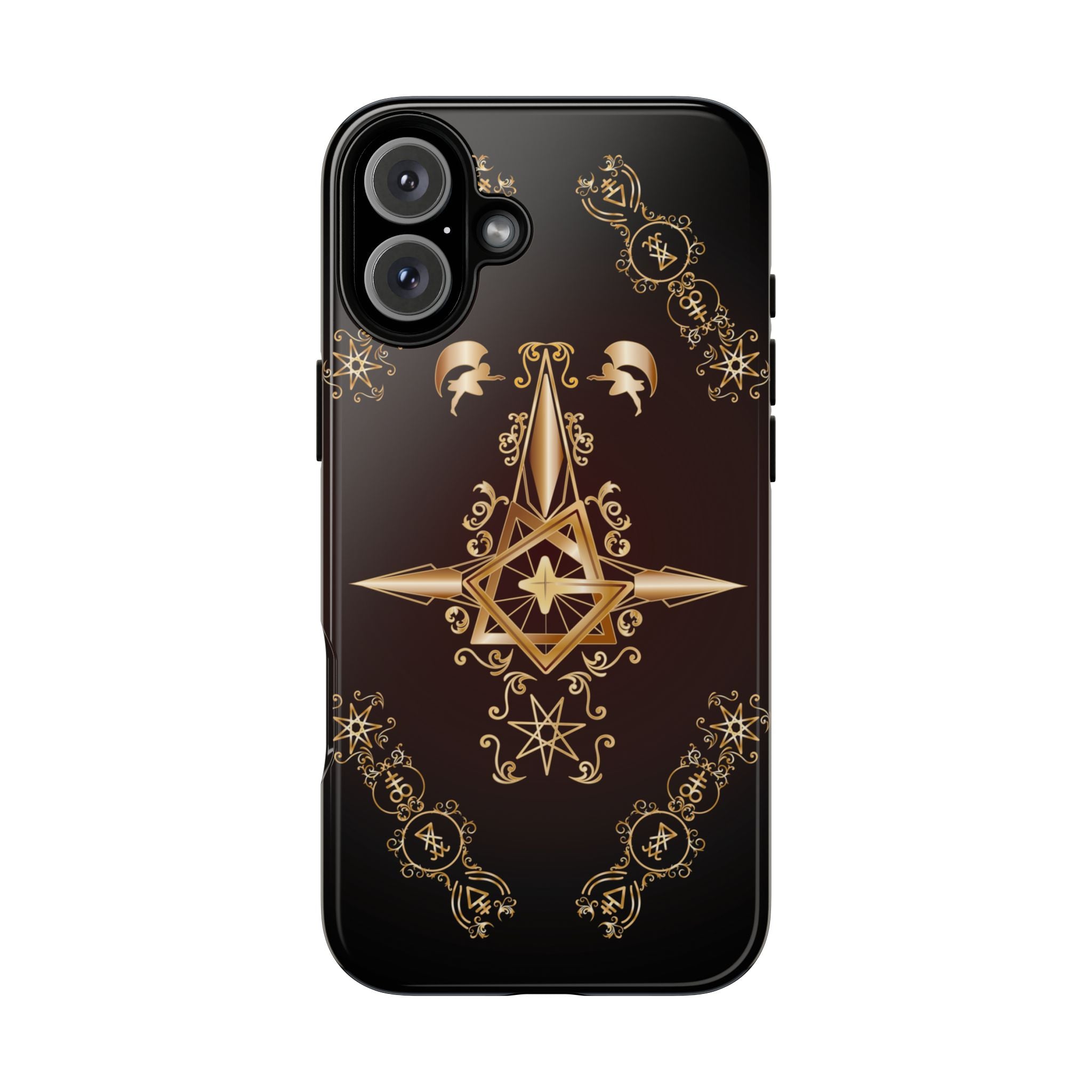 Iphone Ecclesiarch Sigil Black Red and Gold Ceremonial Phone Case