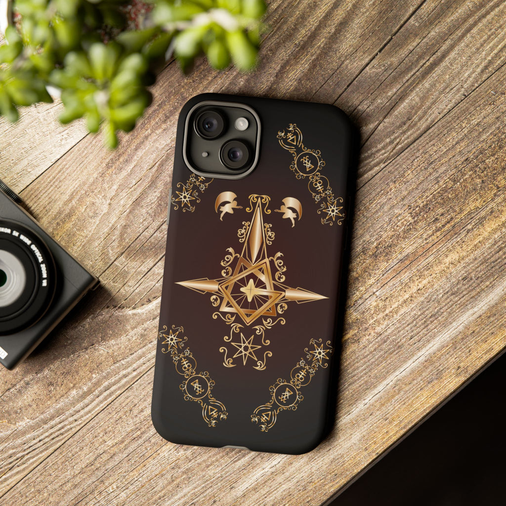 Iphone Ecclesiarch Sigil Black Red and Gold Ceremonial Phone Case