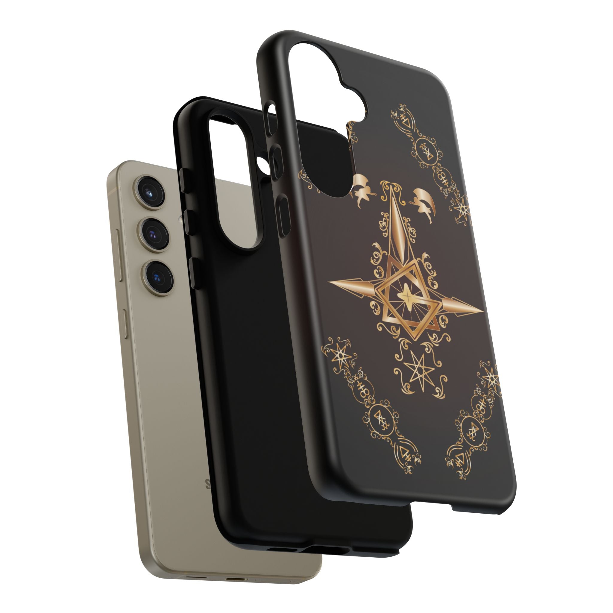 Android Ecclesiarch Sigil Black Red and Gold Ceremonial Phone Case