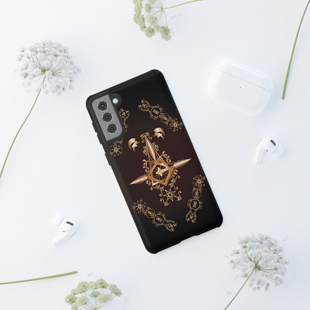 Android Ecclesiarch Sigil Black Red and Gold Ceremonial Phone Case
