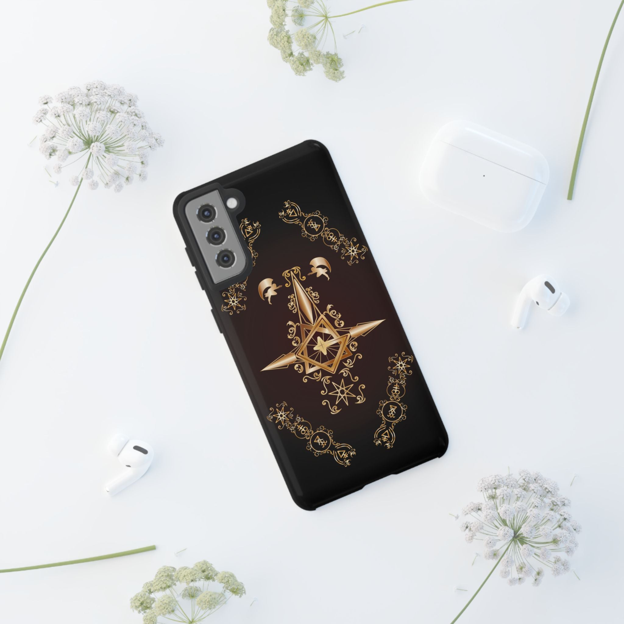 Android Ecclesiarch Sigil Black Red and Gold Ceremonial Phone Case