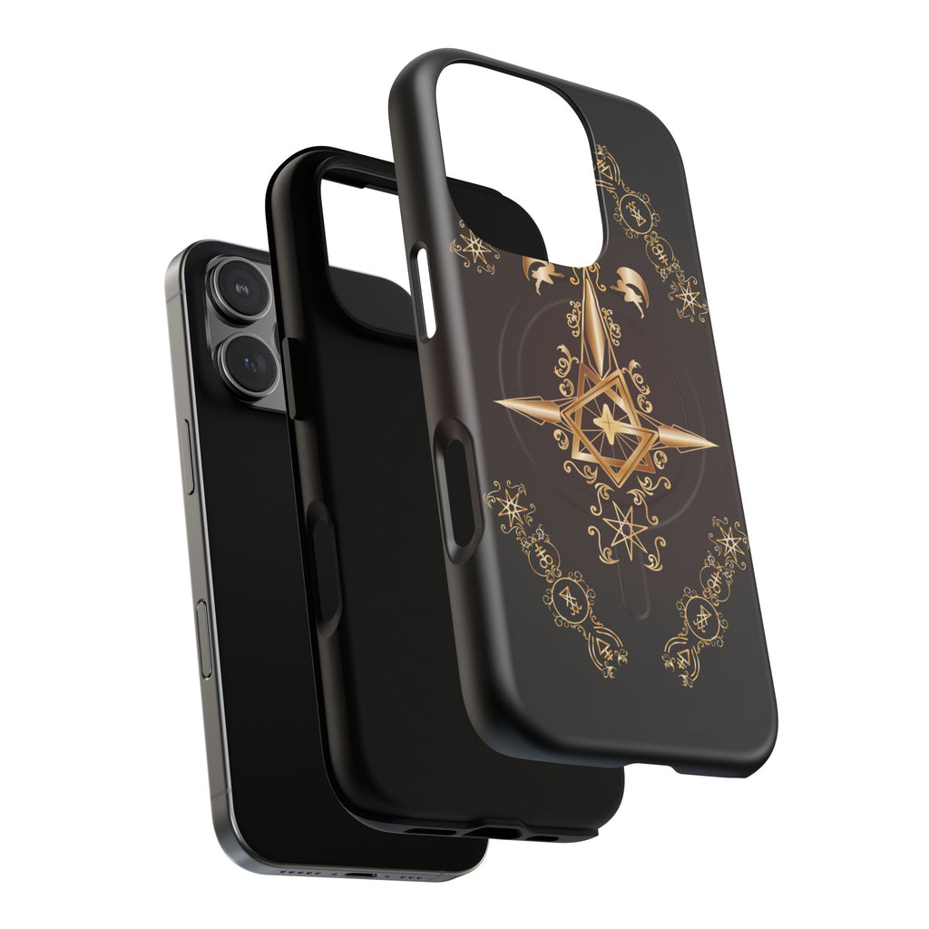 Magnetic Ecclesiarch Sigil Black Red and Gold Ceremonial Phone Case