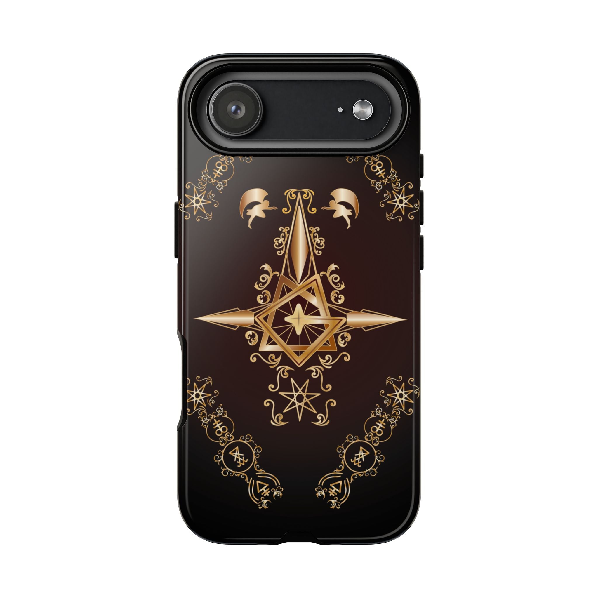 Iphone Ecclesiarch Sigil Black Red and Gold Ceremonial Phone Case