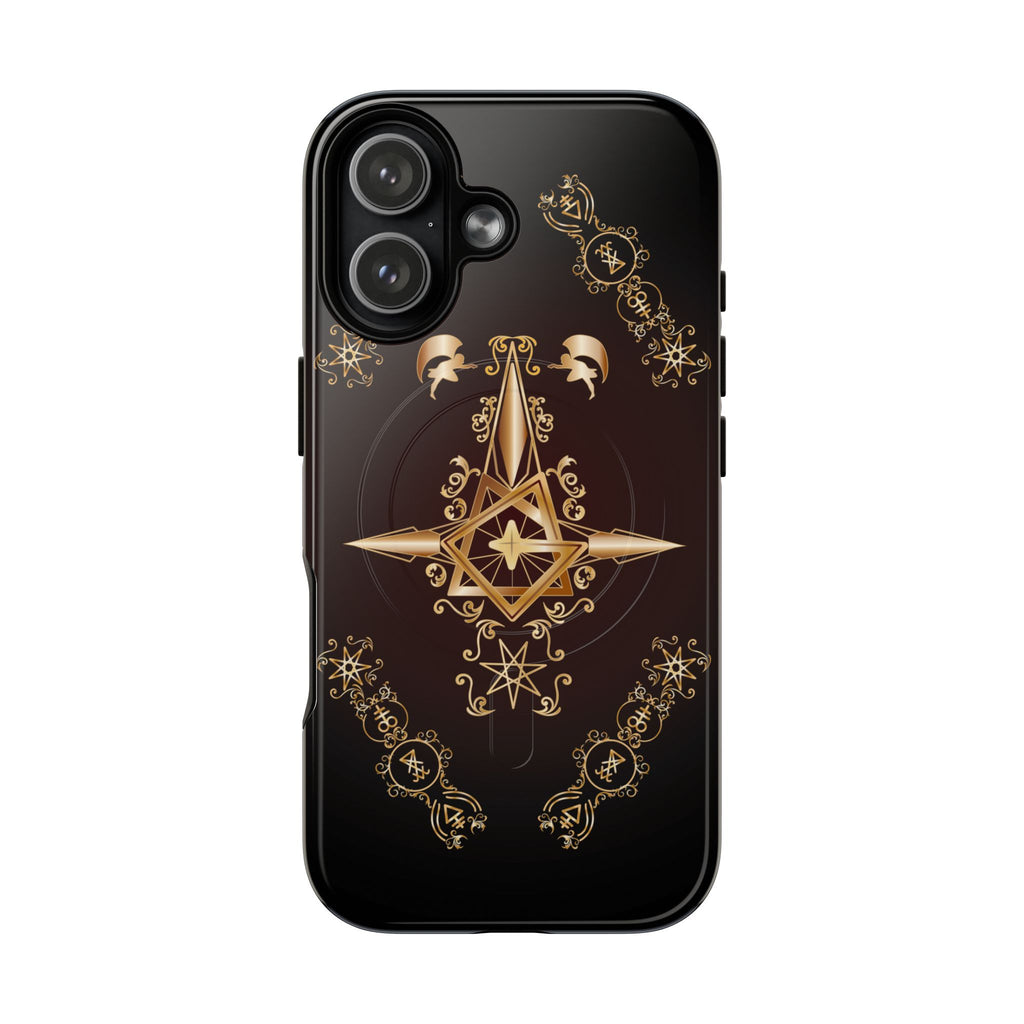 Magnetic Ecclesiarch Sigil Black Red and Gold Ceremonial Phone Case