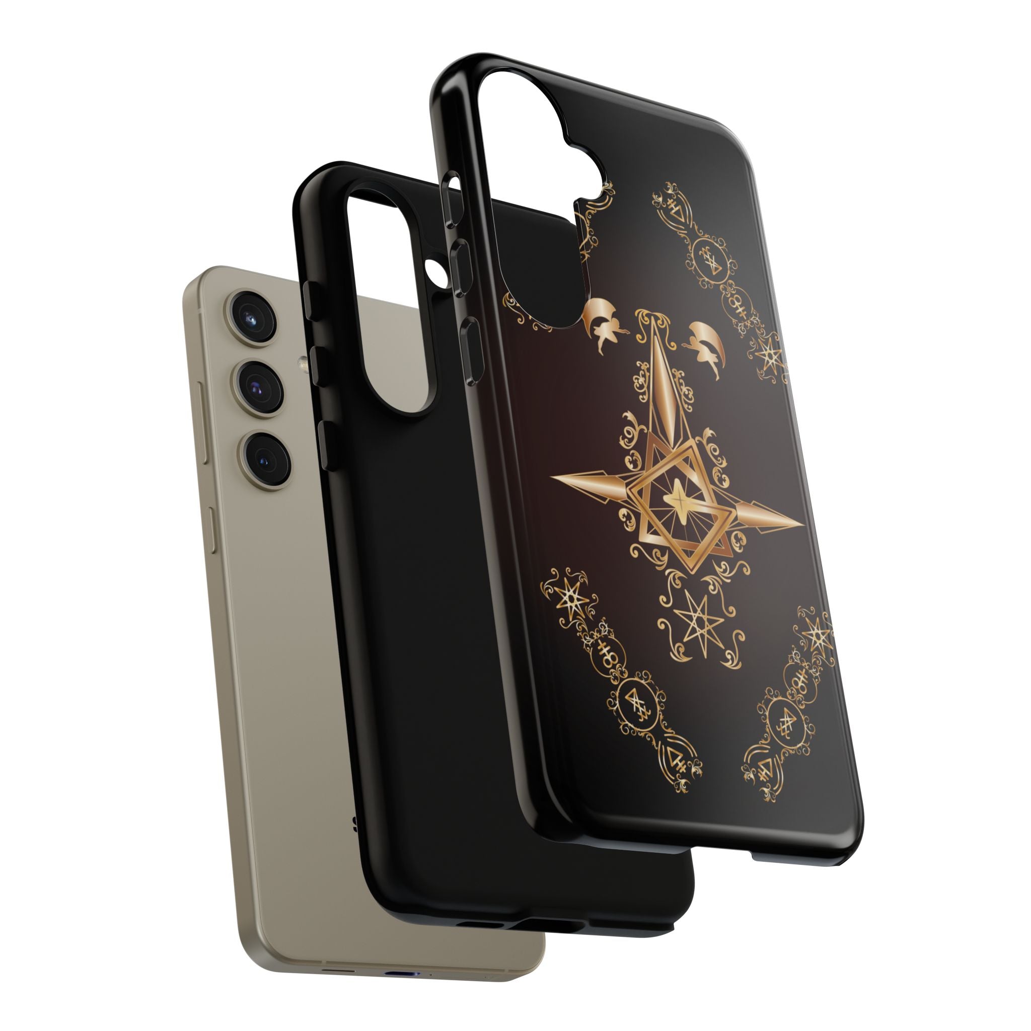 Android Ecclesiarch Sigil Black Red and Gold Ceremonial Phone Case