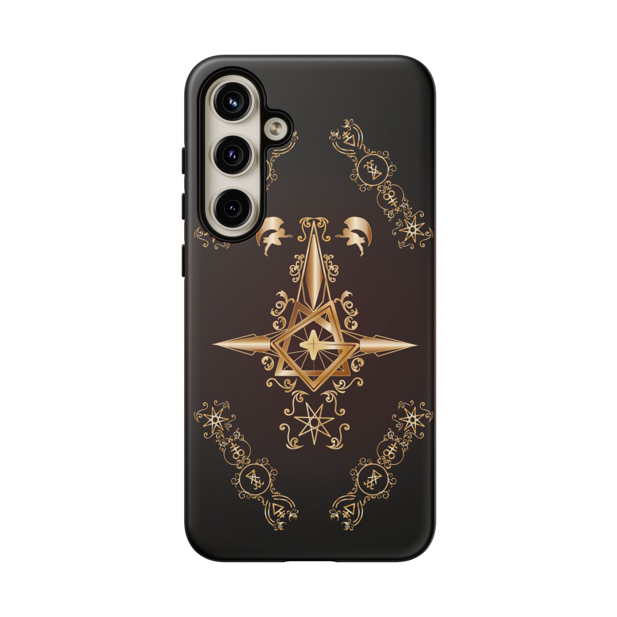 Android Ecclesiarch Sigil Black Red and Gold Ceremonial Phone Case