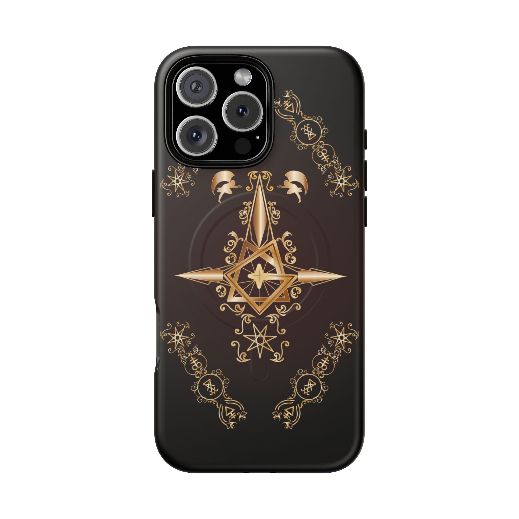 Magnetic Ecclesiarch Sigil Black Red and Gold Ceremonial Phone Case