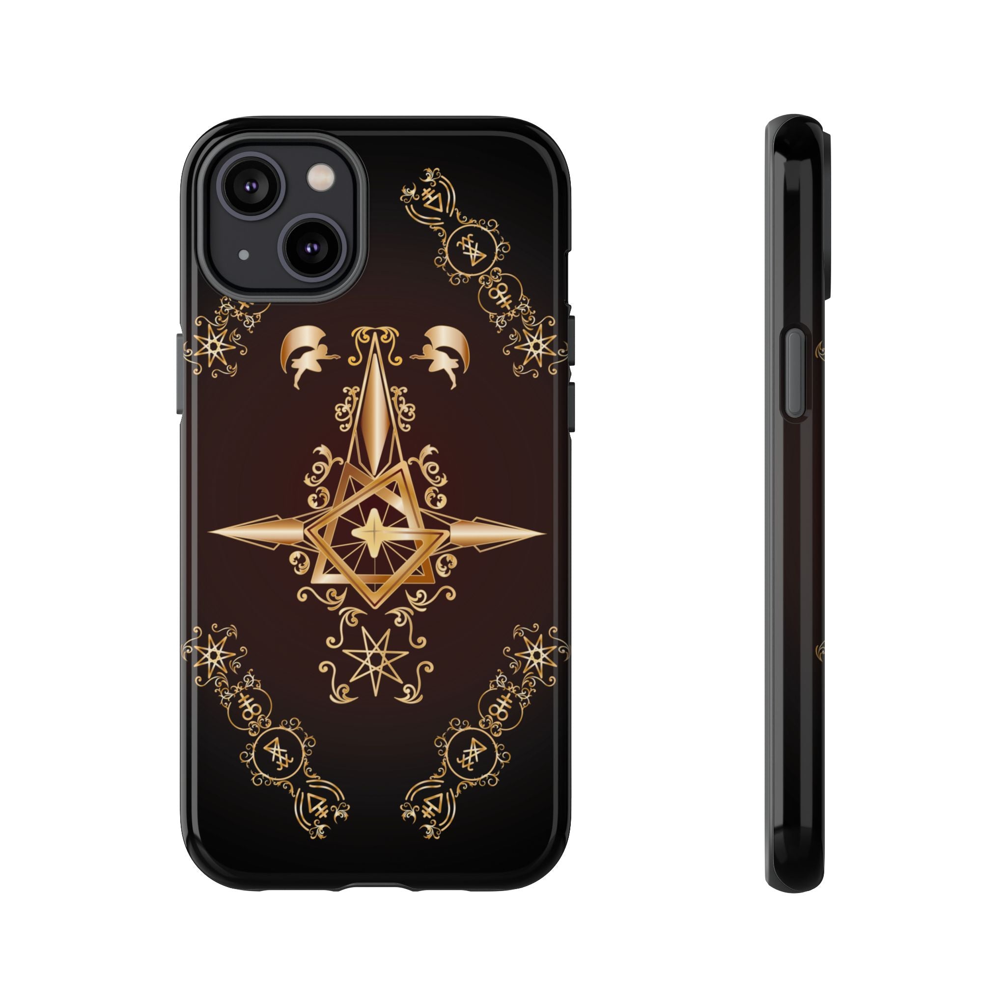 Iphone Ecclesiarch Sigil Black Red and Gold Ceremonial Phone Case