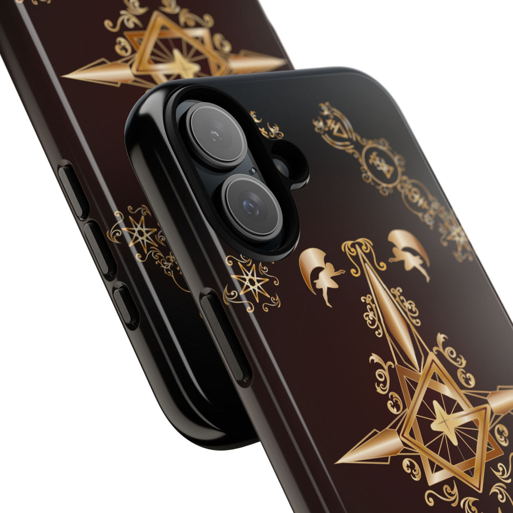 Iphone Ecclesiarch Sigil Black Red and Gold Ceremonial Phone Case