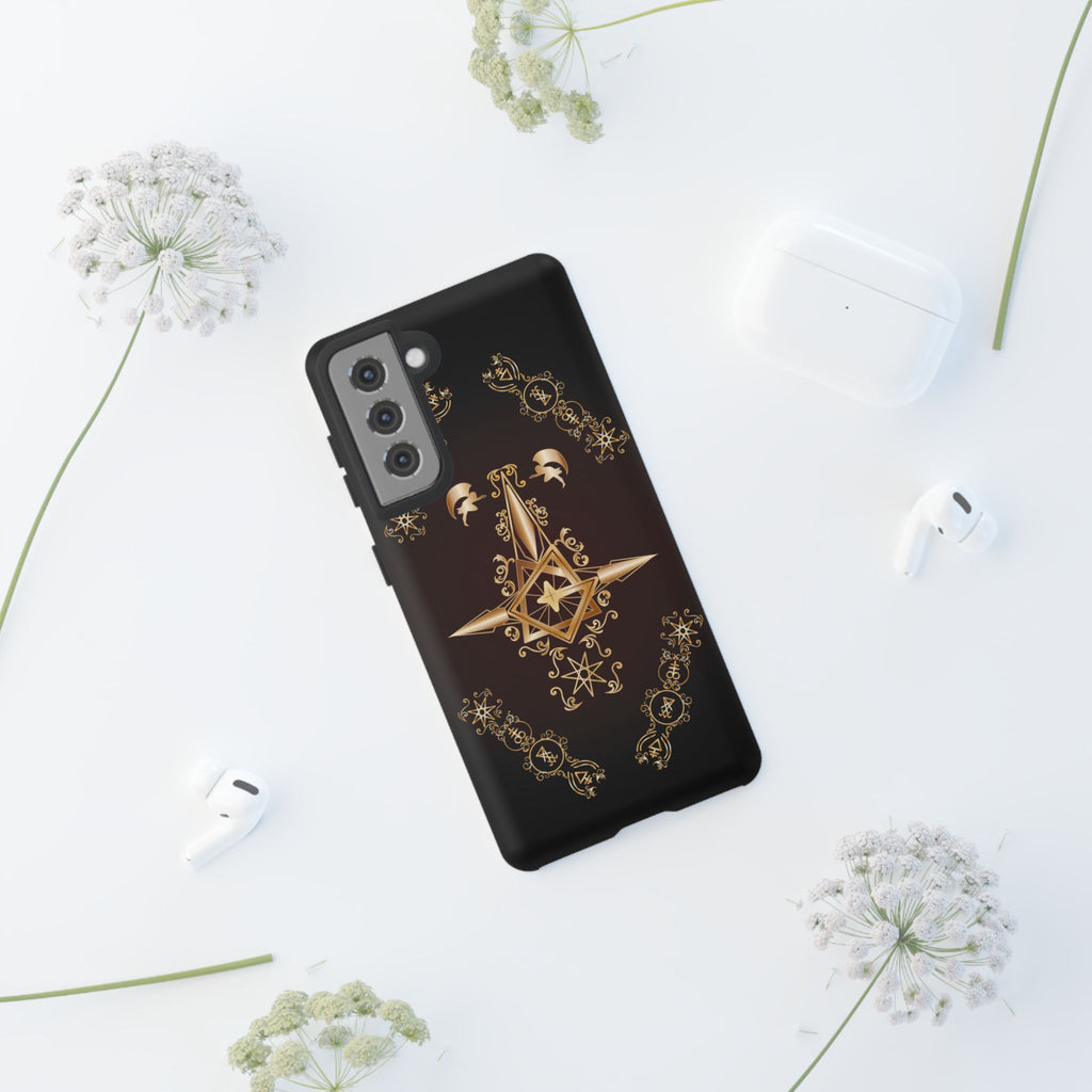 Android Ecclesiarch Sigil Black Red and Gold Ceremonial Phone Case