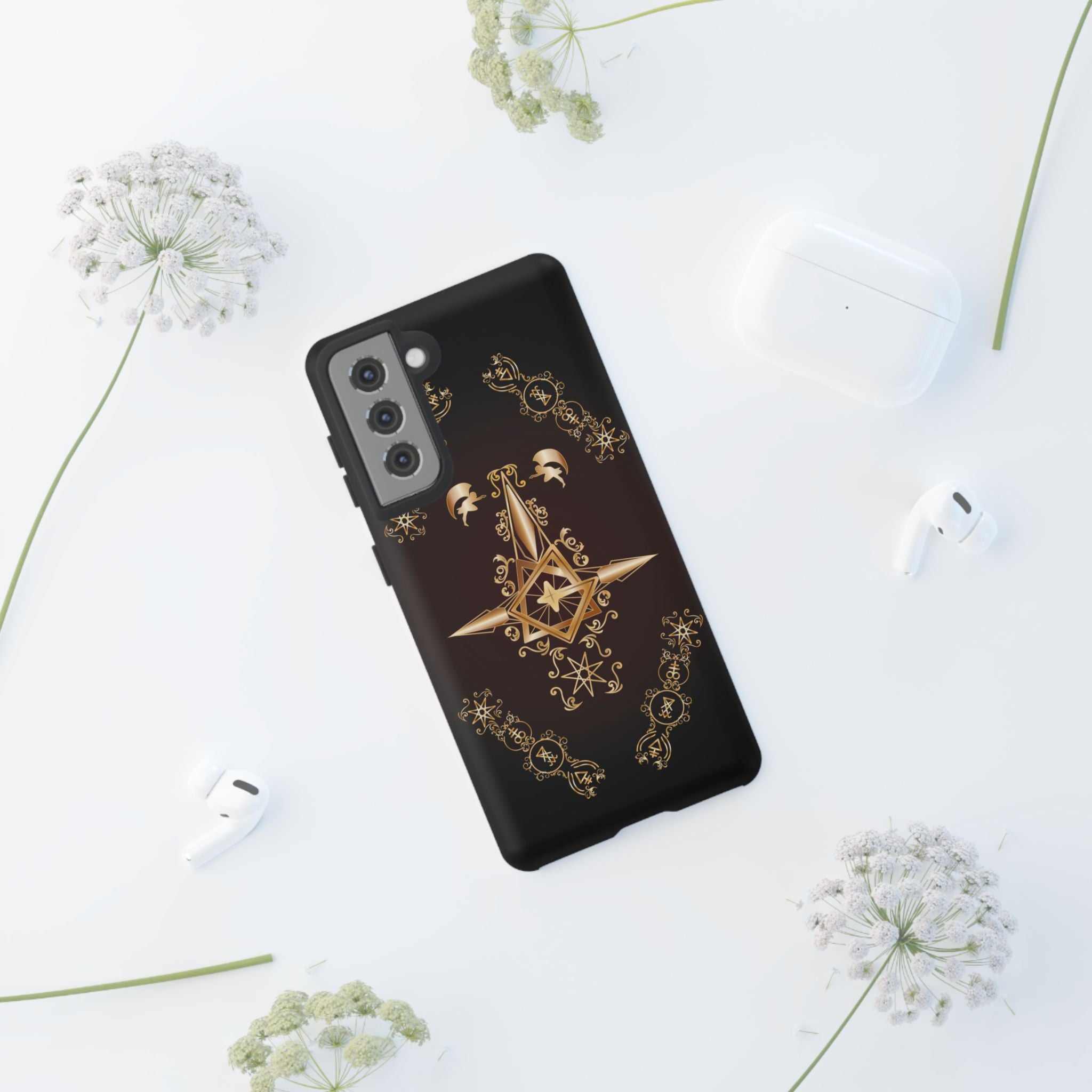 Android Ecclesiarch Sigil Black Red and Gold Ceremonial Phone Case