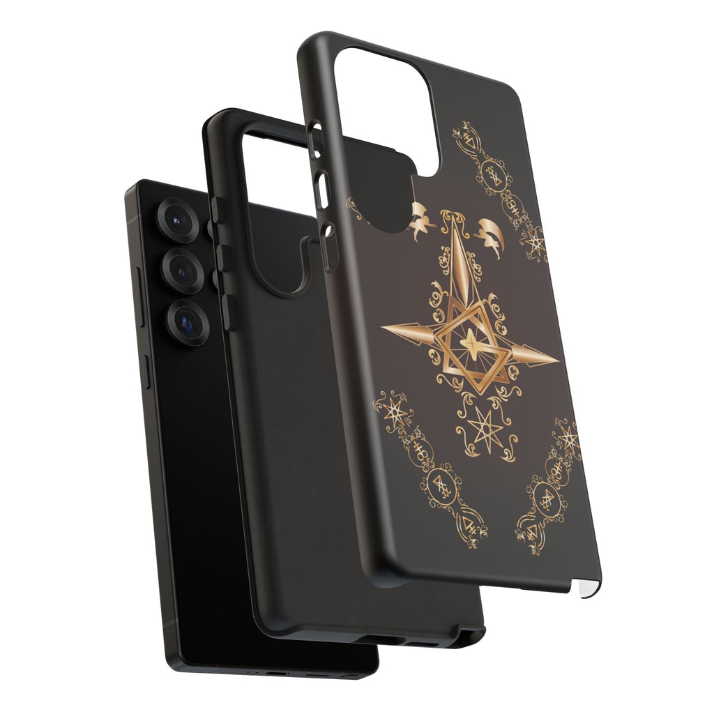 Android Ecclesiarch Sigil Black Red and Gold Ceremonial Phone Case