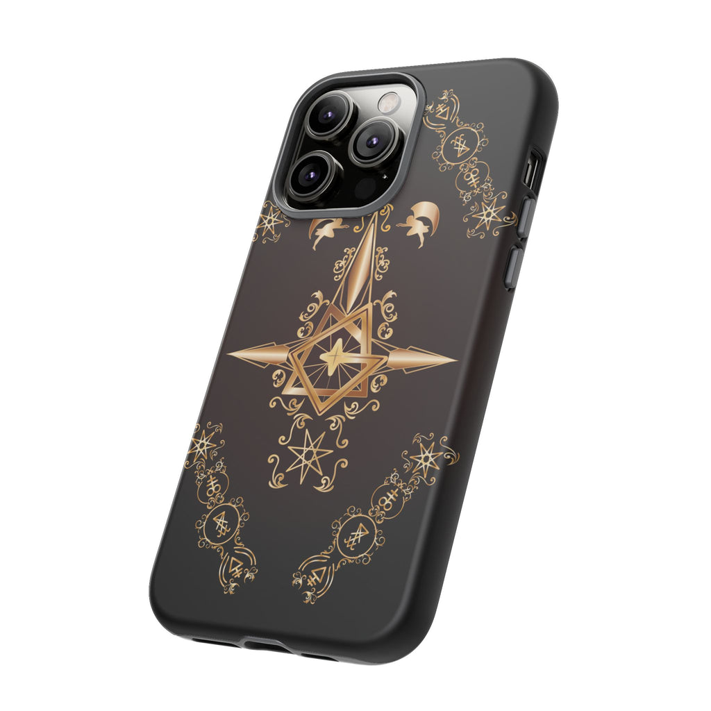 Iphone Ecclesiarch Sigil Black Red and Gold Ceremonial Phone Case