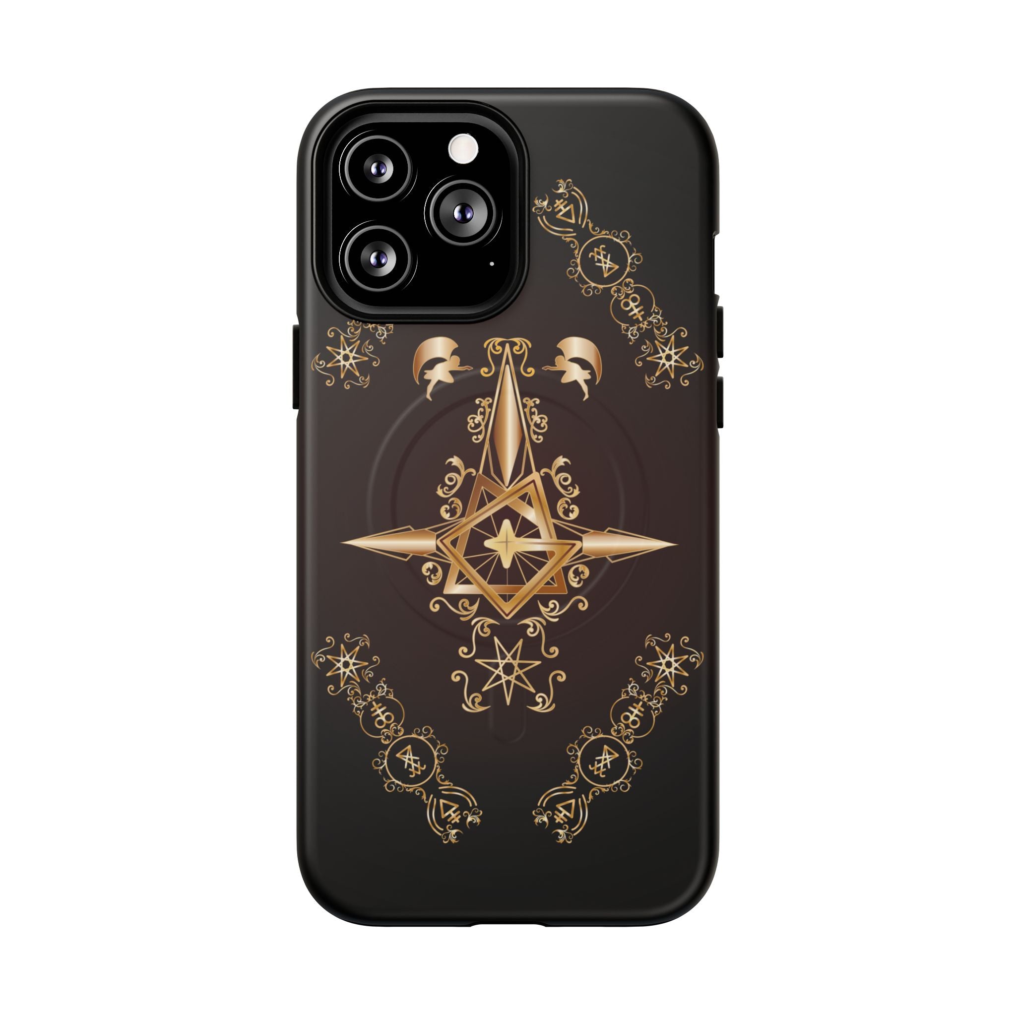 Magnetic Ecclesiarch Sigil Black Red and Gold Ceremonial Phone Case