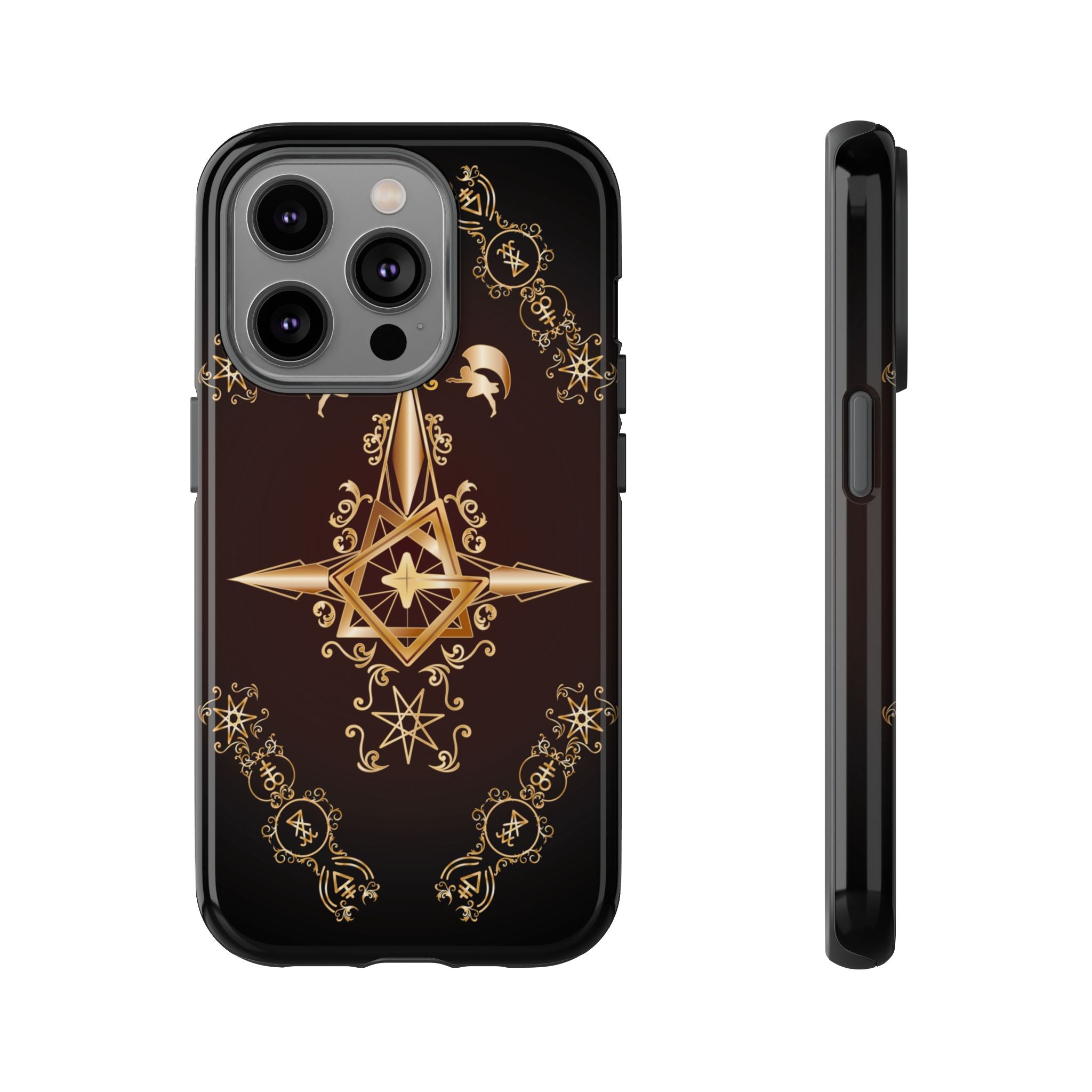 Iphone Ecclesiarch Sigil Black Red and Gold Ceremonial Phone Case