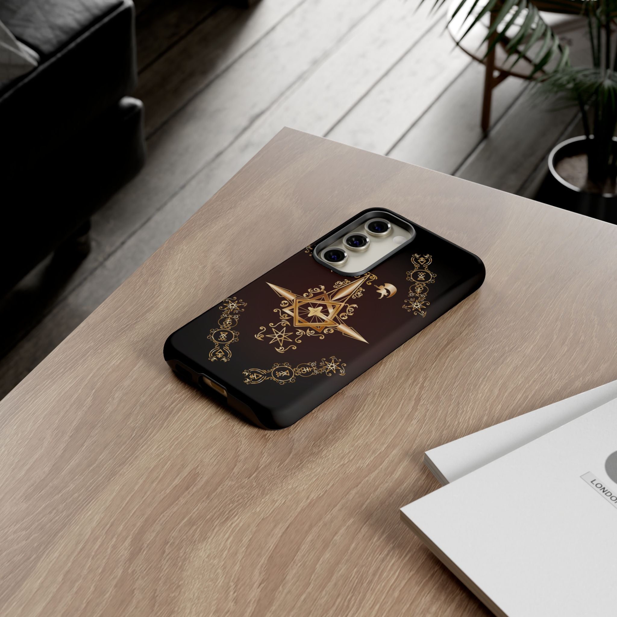 Android Ecclesiarch Sigil Black Red and Gold Ceremonial Phone Case
