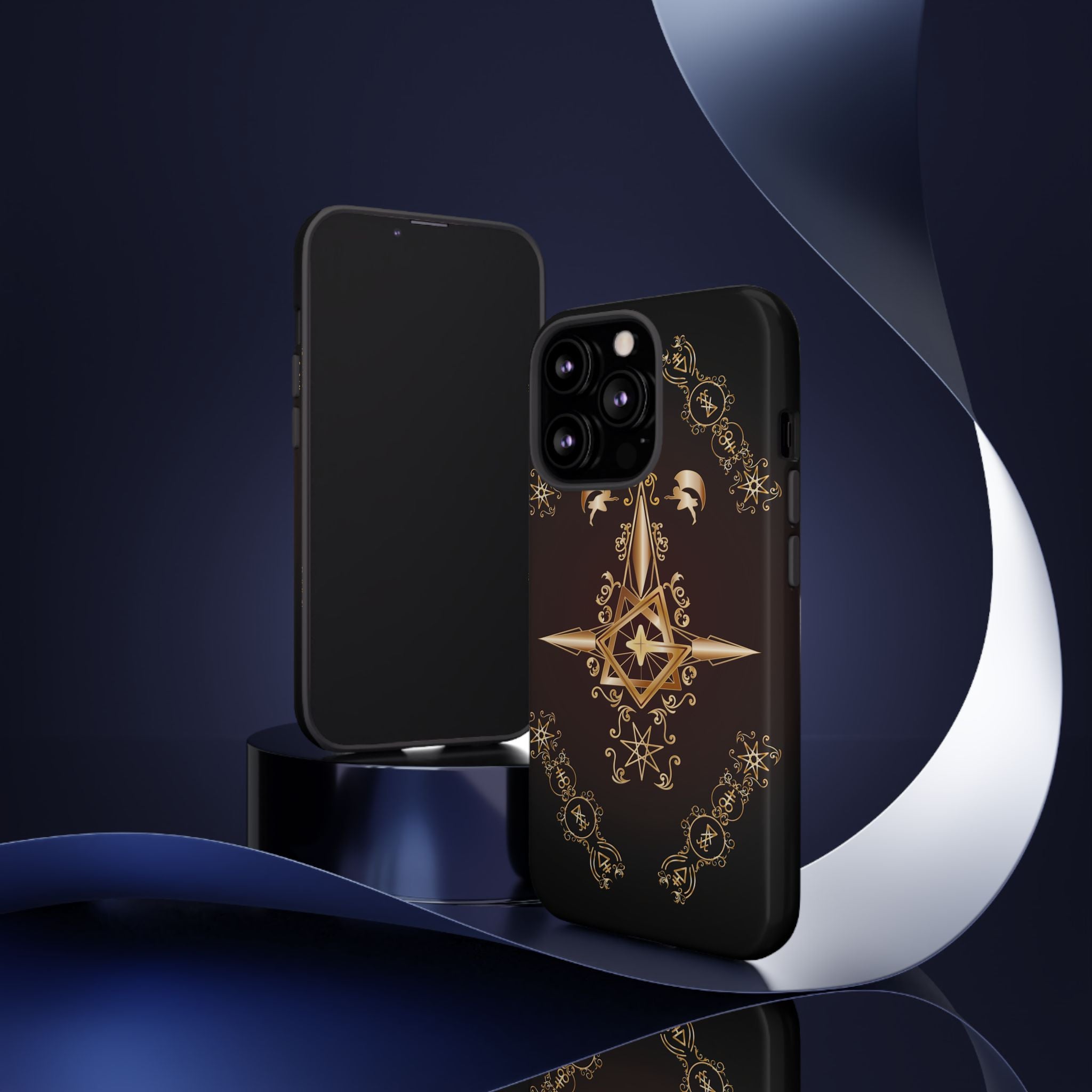 Iphone Ecclesiarch Sigil Black Red and Gold Ceremonial Phone Case
