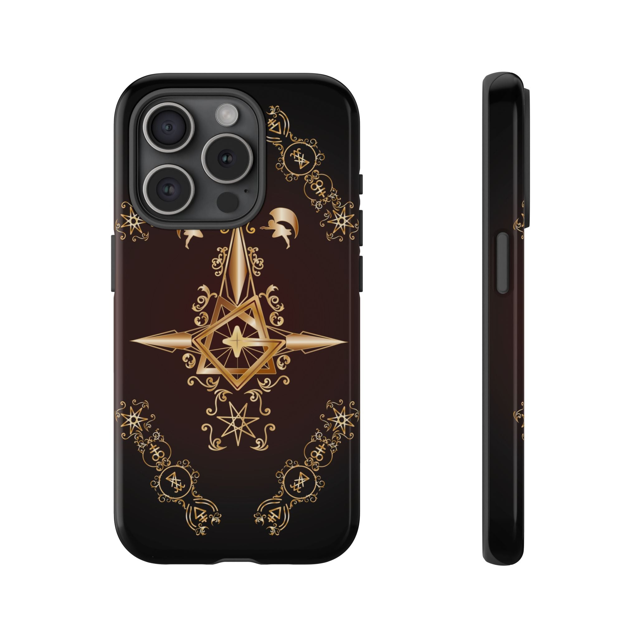 Iphone Ecclesiarch Sigil Black Red and Gold Ceremonial Phone Case