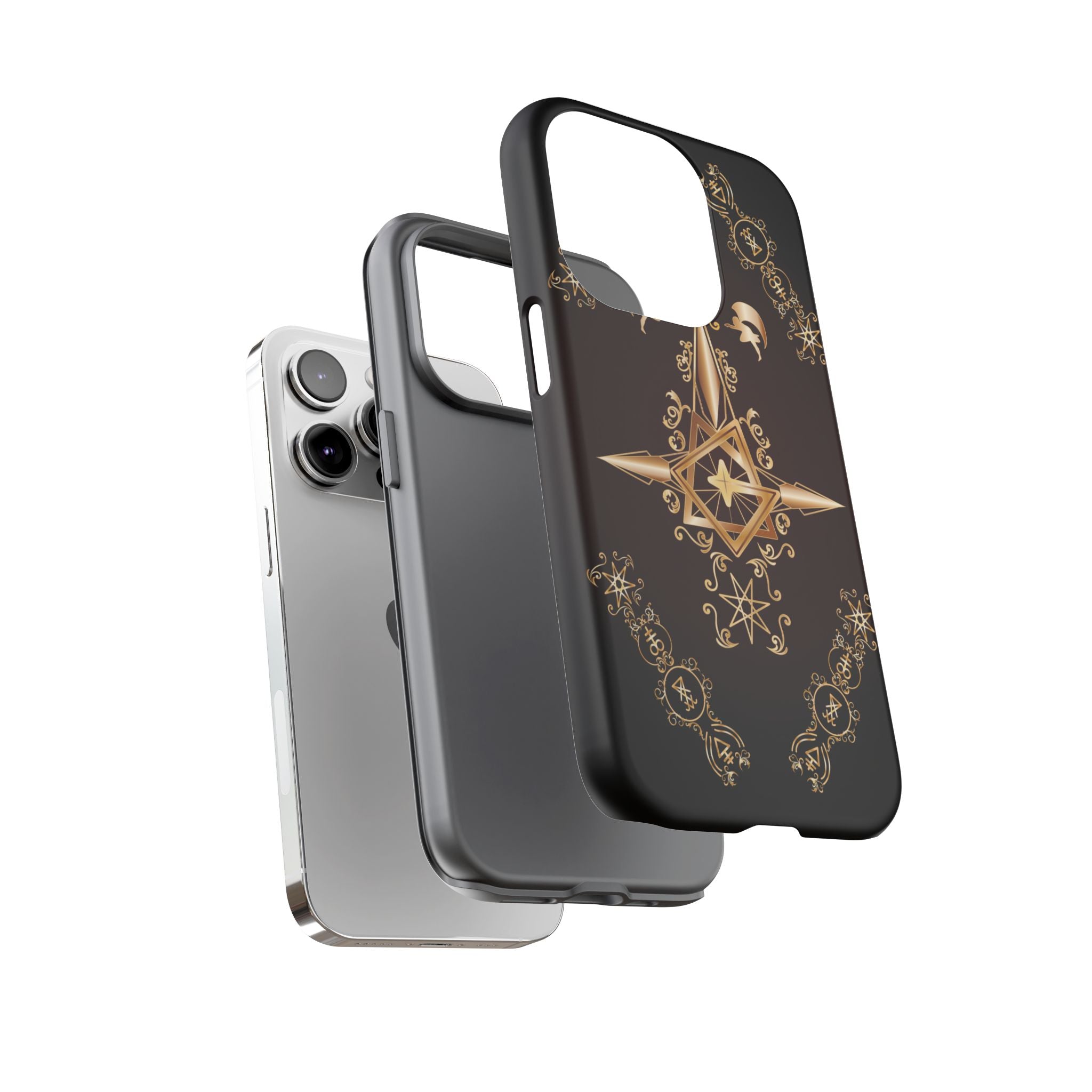 Iphone Ecclesiarch Sigil Black Red and Gold Ceremonial Phone Case