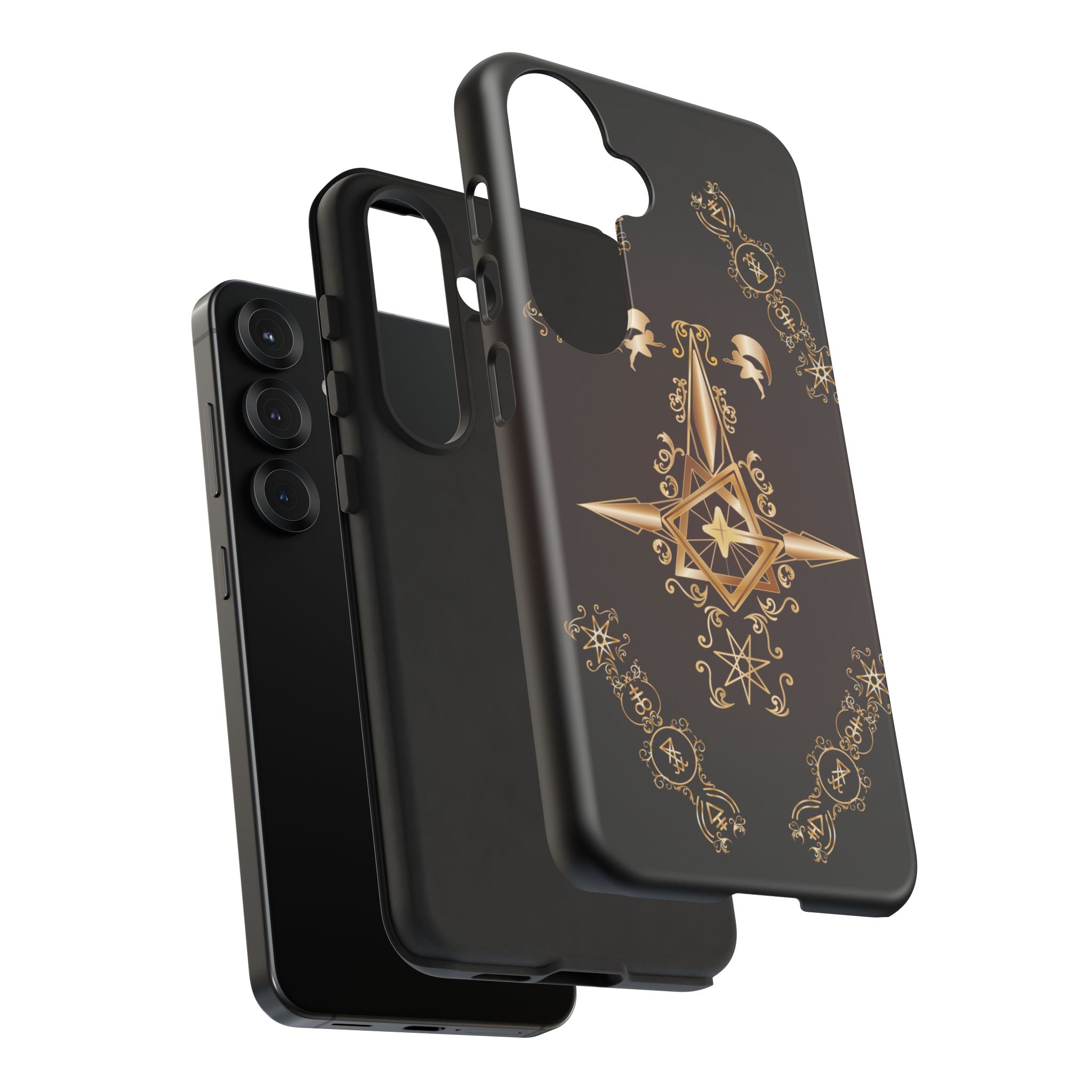 Android Ecclesiarch Sigil Black Red and Gold Ceremonial Phone Case