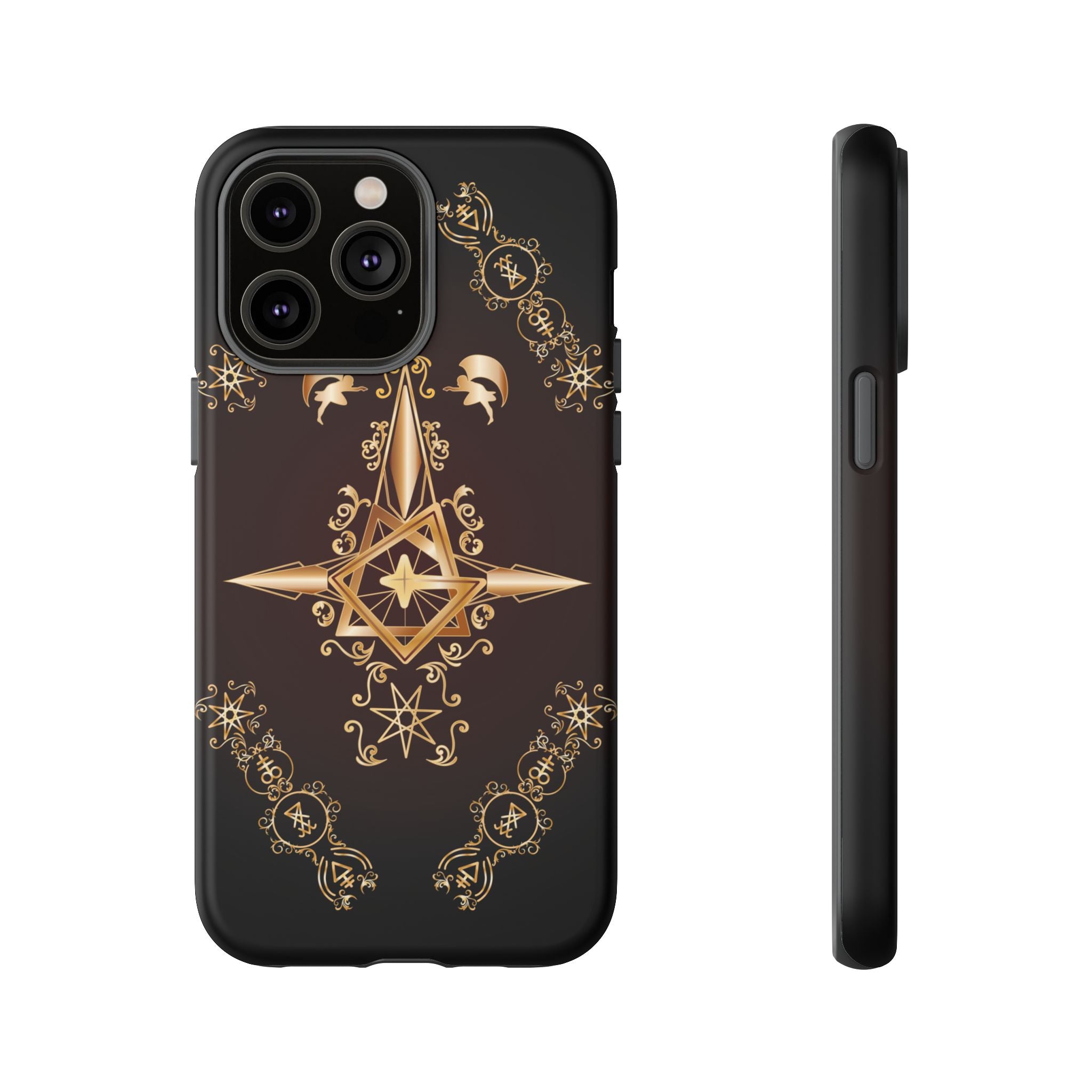Iphone Ecclesiarch Sigil Black Red and Gold Ceremonial Phone Case