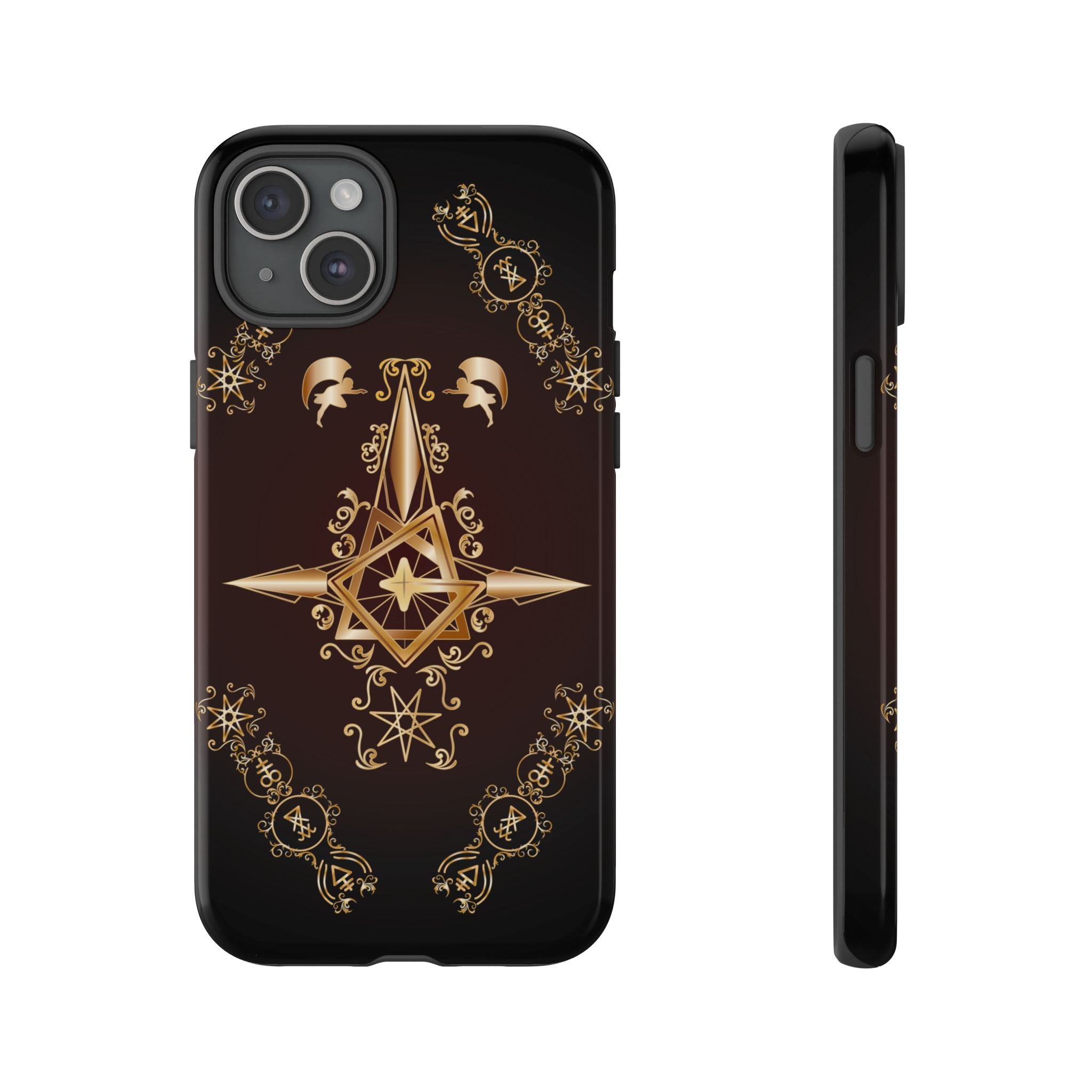 Iphone Ecclesiarch Sigil Black Red and Gold Ceremonial Phone Case