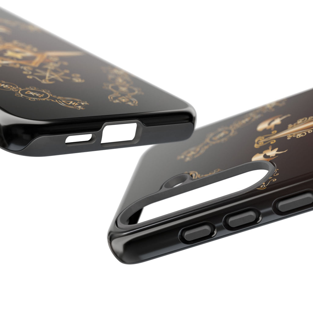 Android Ecclesiarch Sigil Black Red and Gold Ceremonial Phone Case