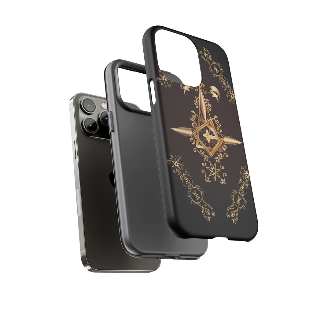 Iphone Ecclesiarch Sigil Black Red and Gold Ceremonial Phone Case